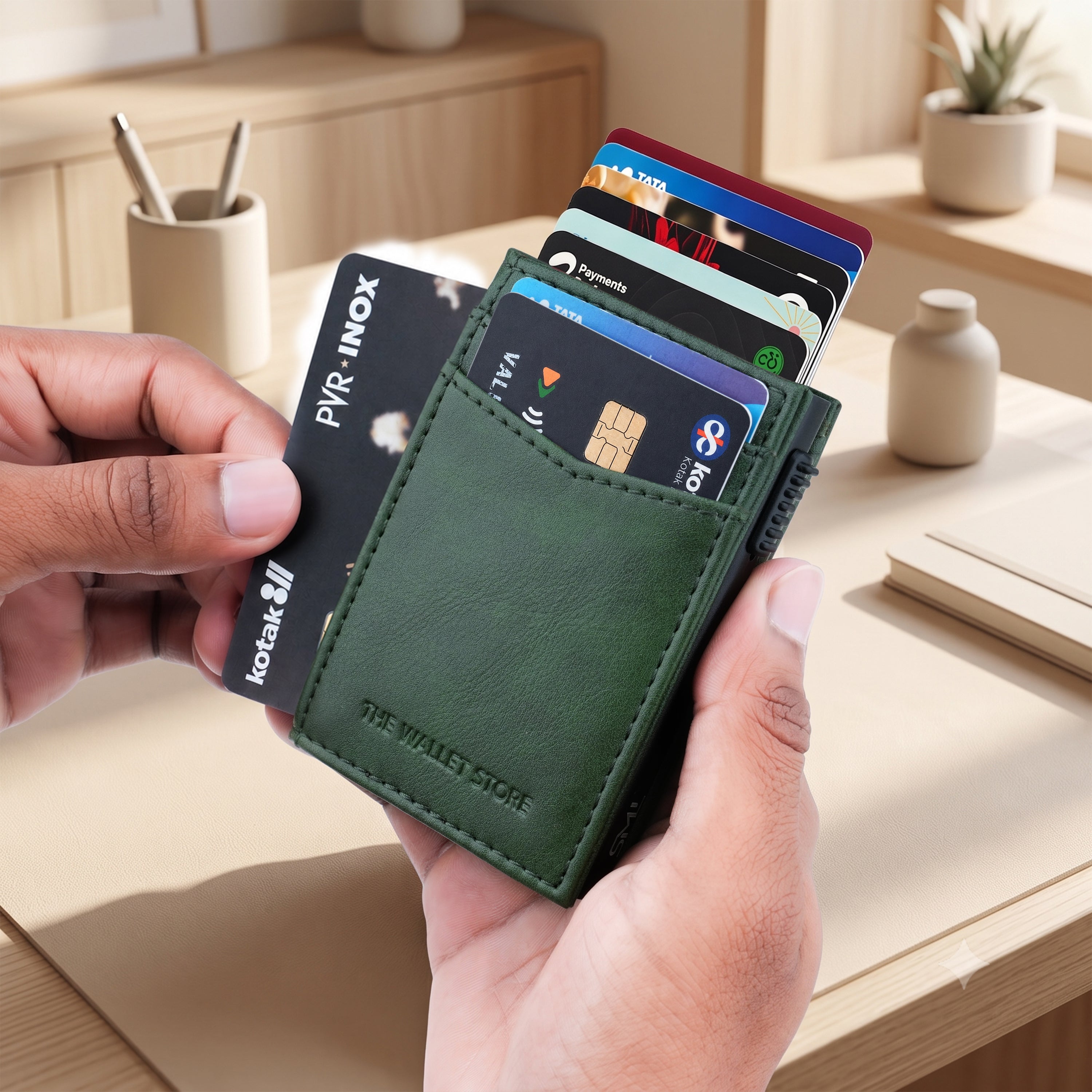 Aero Vault 2.0 RFID Protected Pop-Up Cardholder - Green