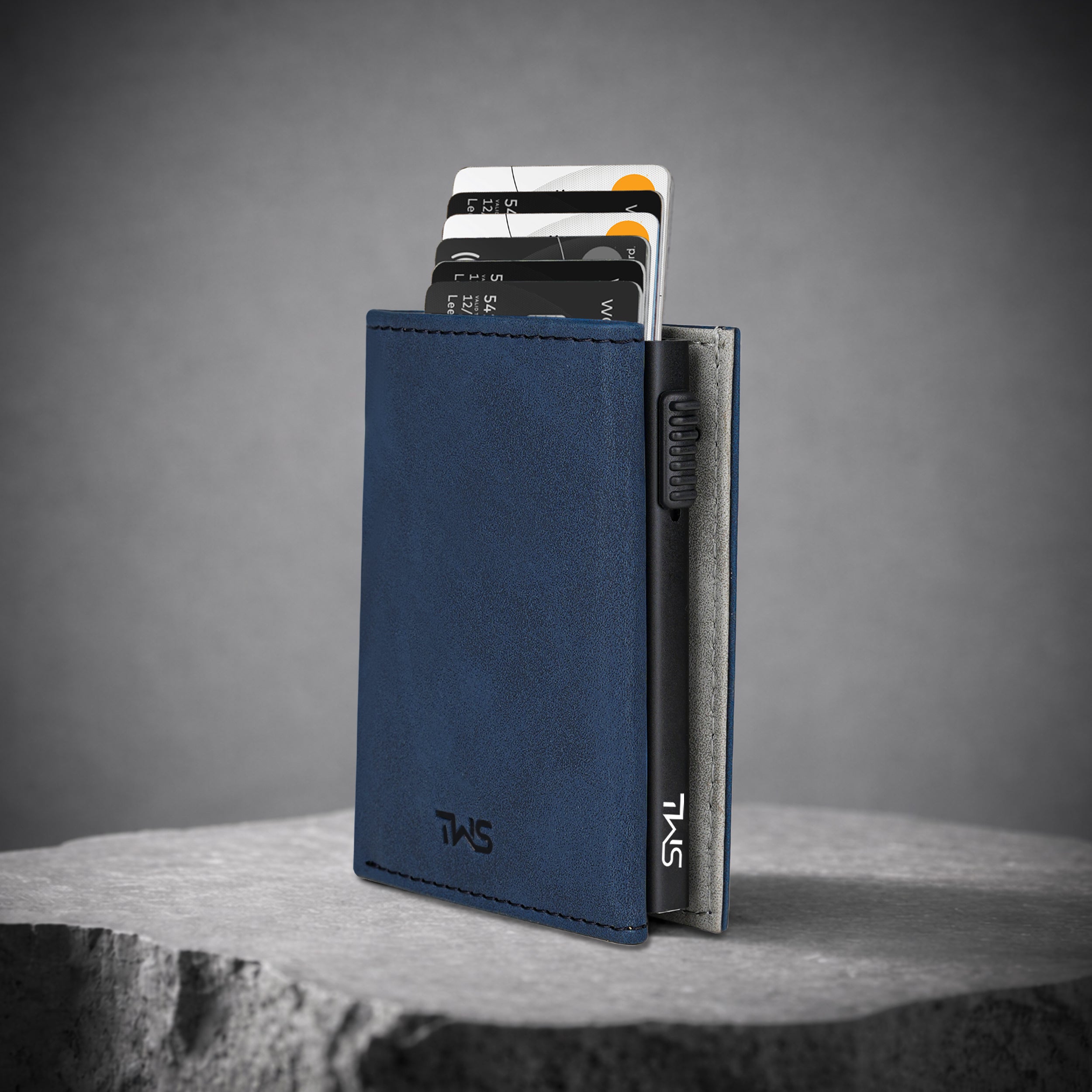 SlideX Neo RFID-Protected Dual Color Wallet Cardholder - Blue