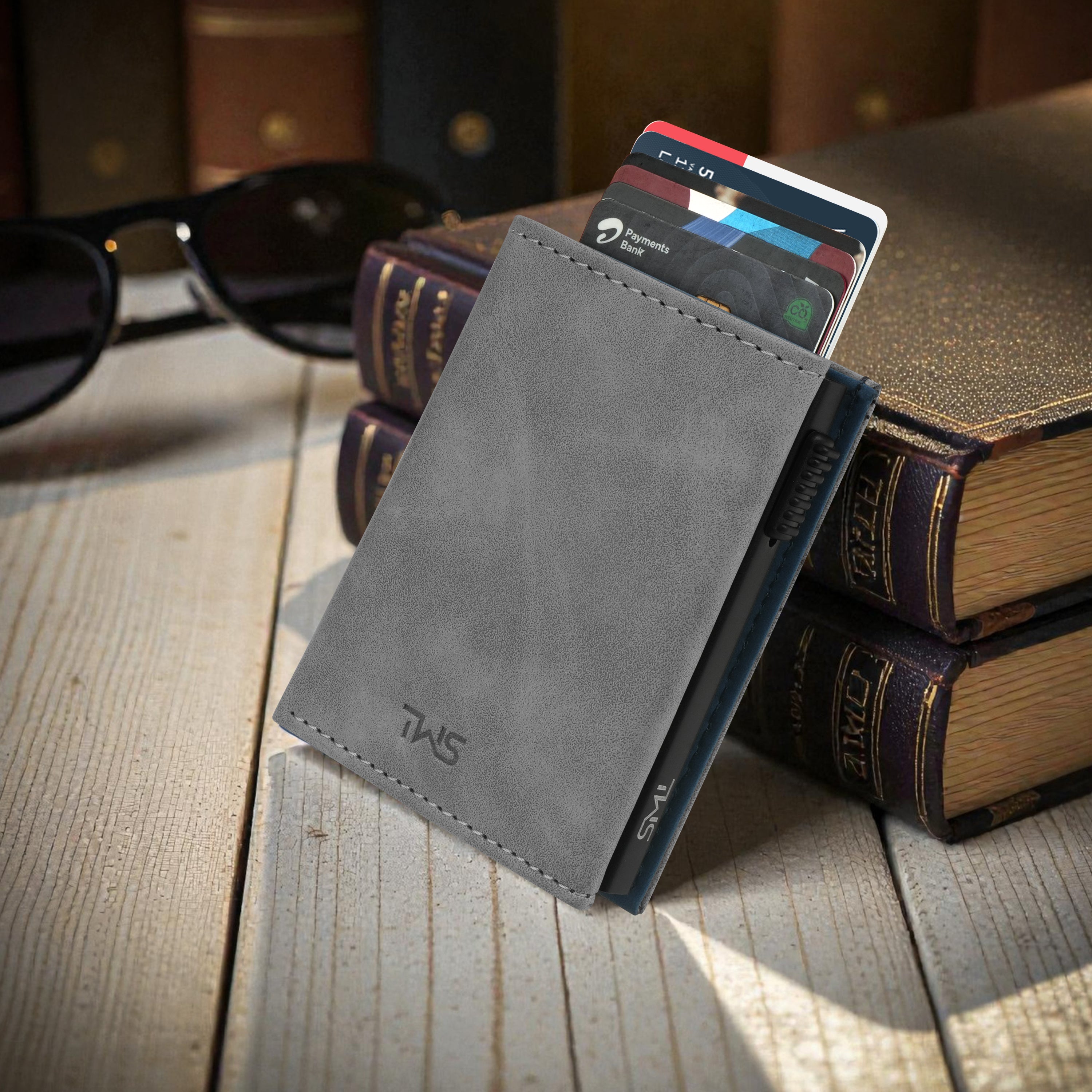 SlideX Neo RFID-Protected Dual Color Wallet Cardholder - Grey