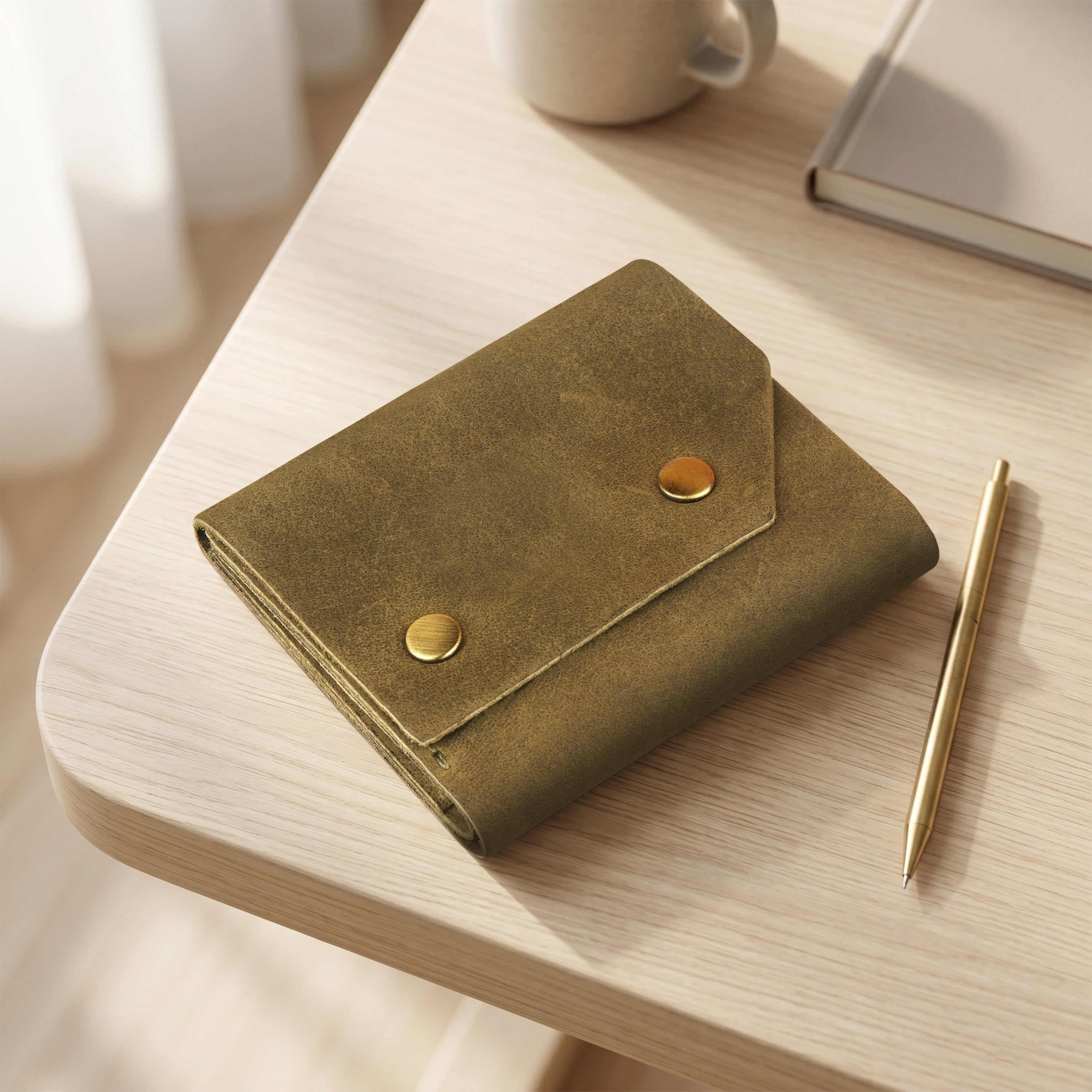 Snapper Minimalist Genuine Leather Wallet - Green