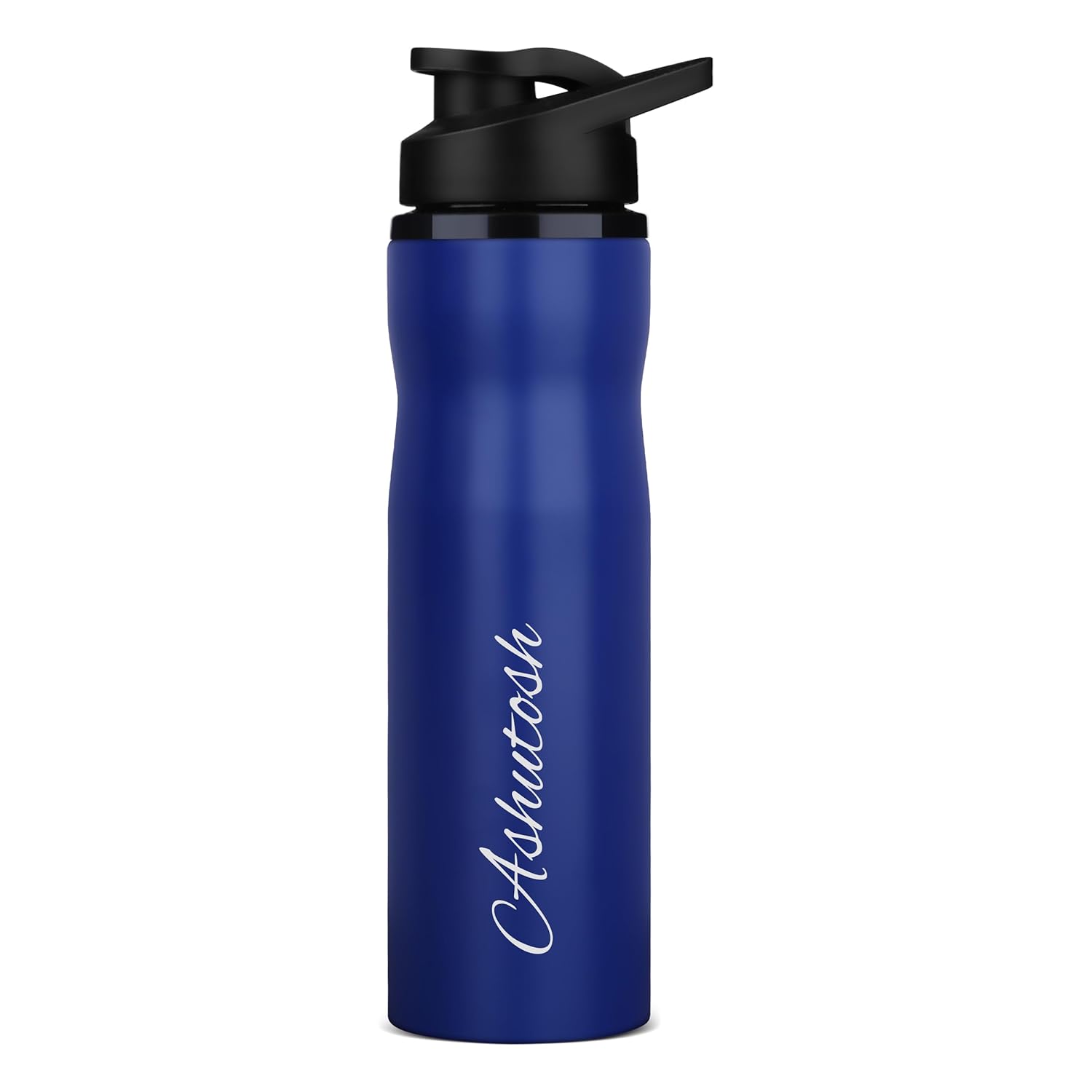 Personalized Neon Stainless Steel Sipper Water Bottle - Blue