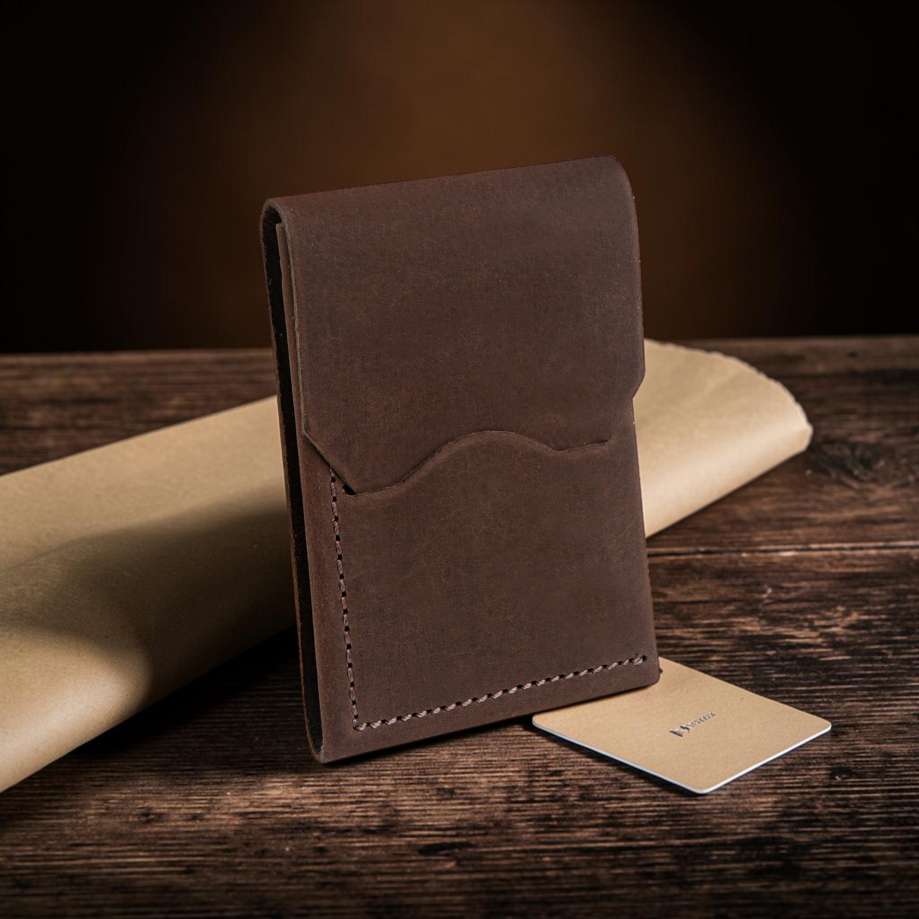 Urban Flip Genuine Leather Wallet - Brown