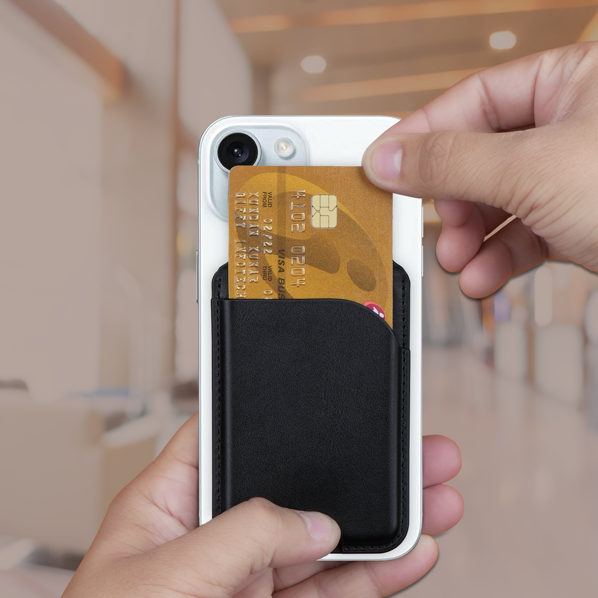MagSnap Secure Leather Cardholder