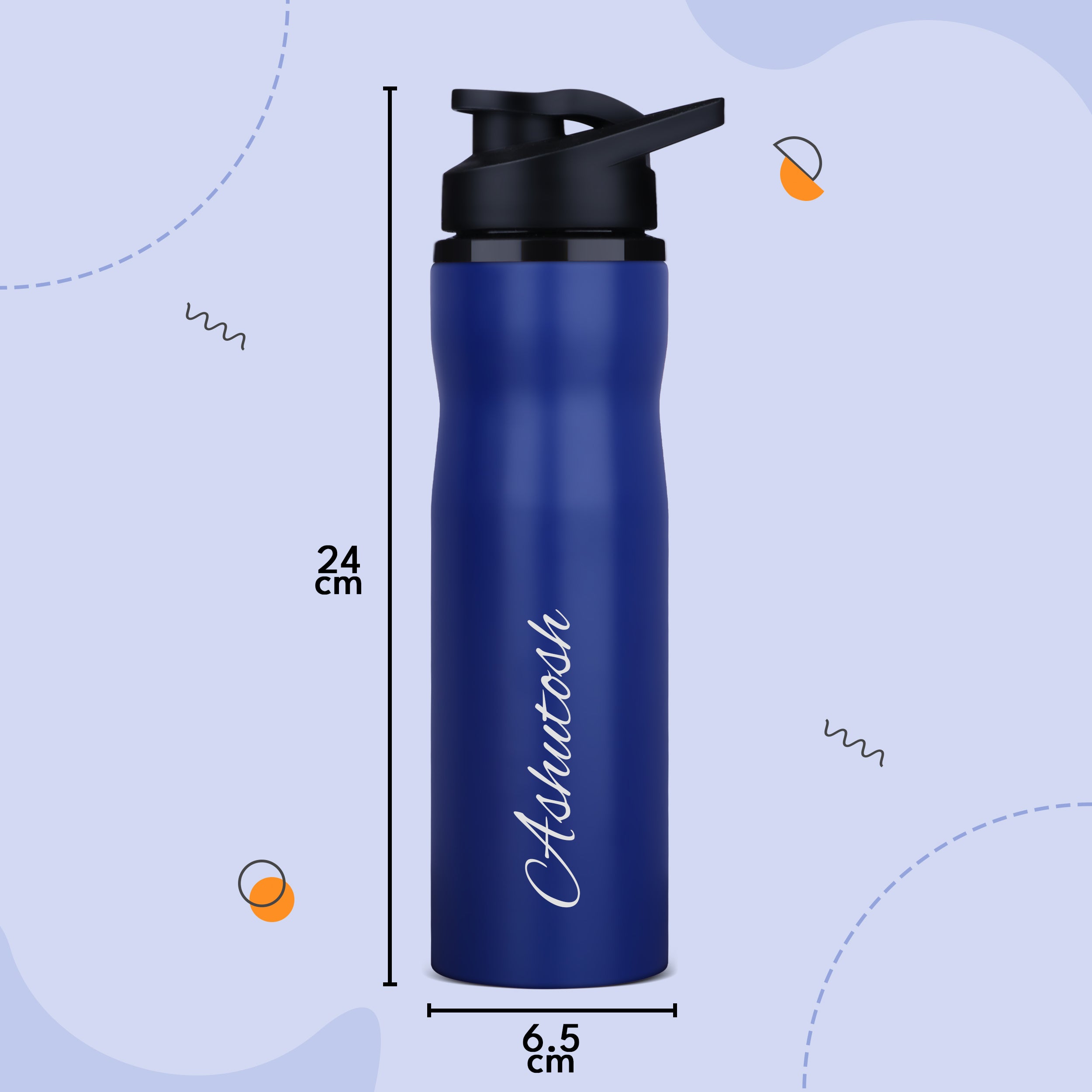 Personalized Neon Stainless Steel Sipper Water Bottle