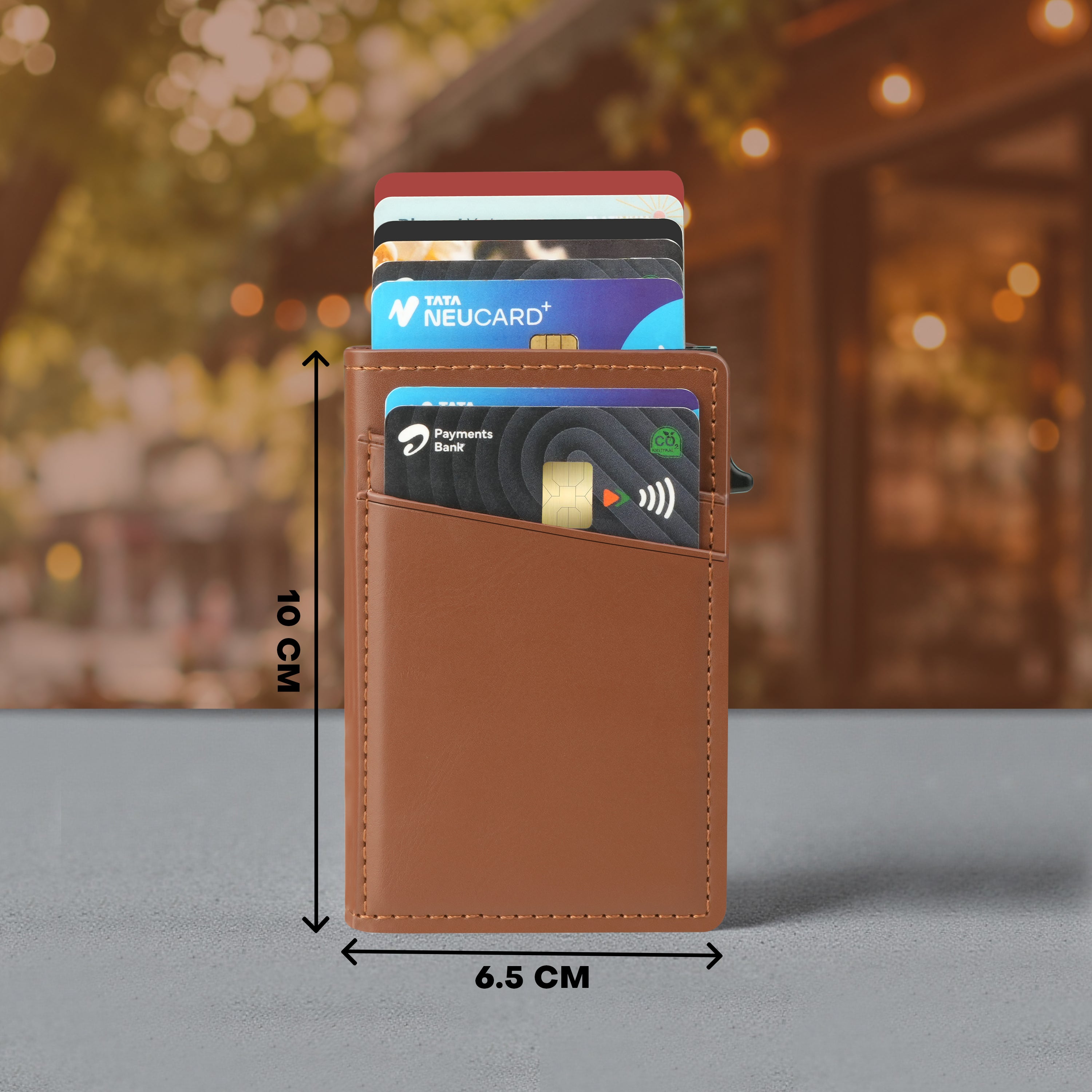 Aero Vault RFID Protected Pop-Up Cardholder - Tan