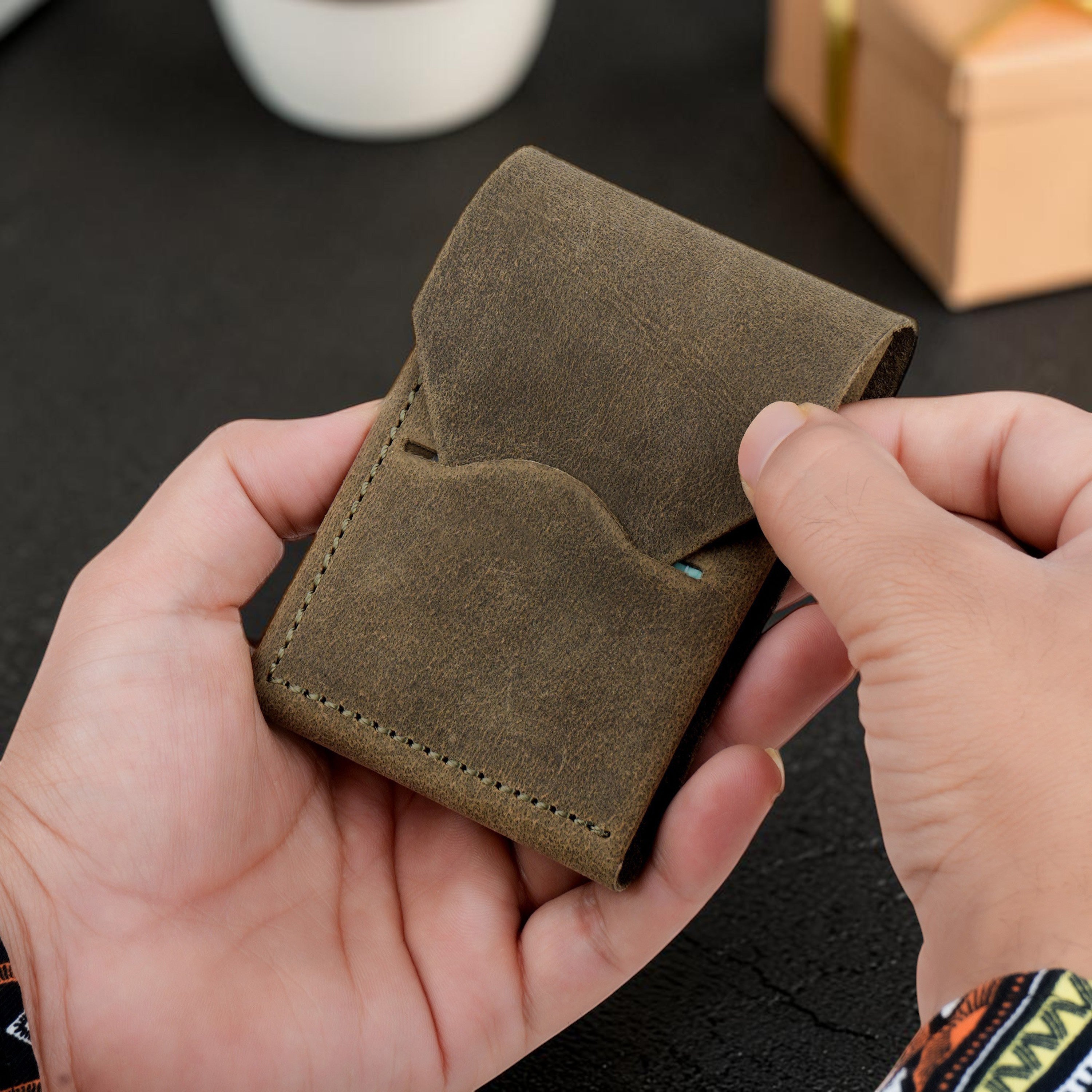 Urban Flip Genuine Leather Wallet - Green