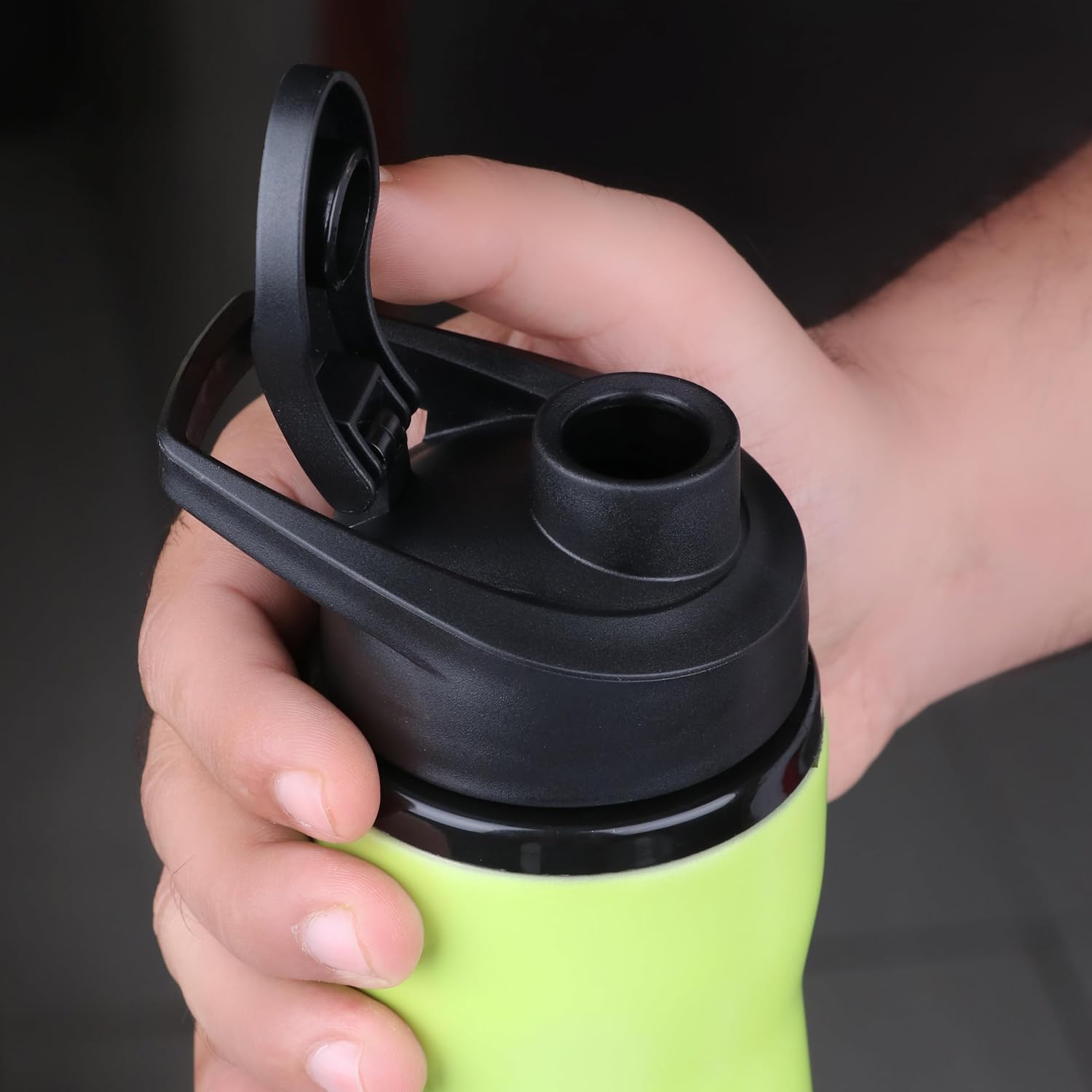 Personalized Neon Stainless Steel Sipper Water Bottle - Green