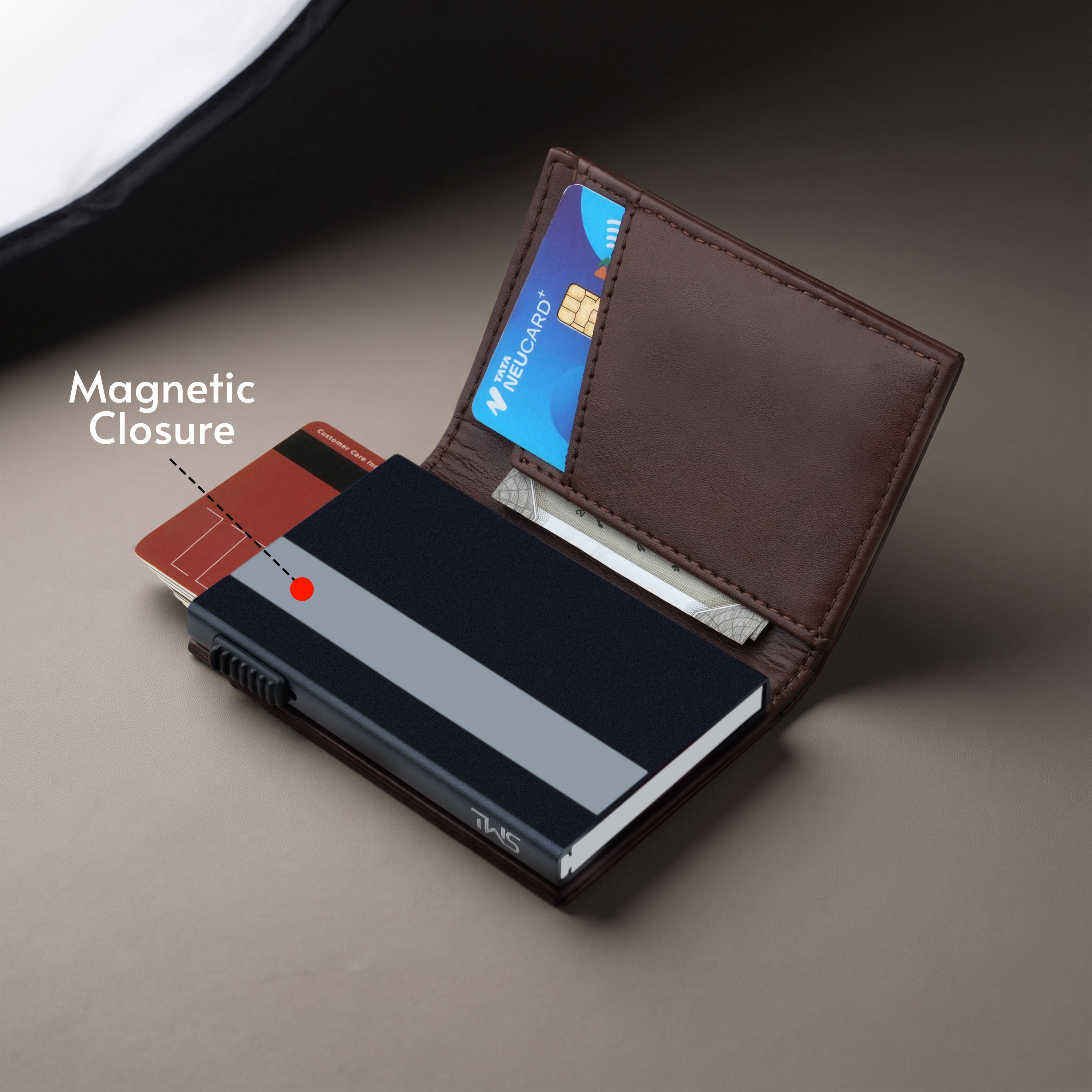 Aero Vault 2.0 RFID Protected Pop-Up Cardholder - Brown