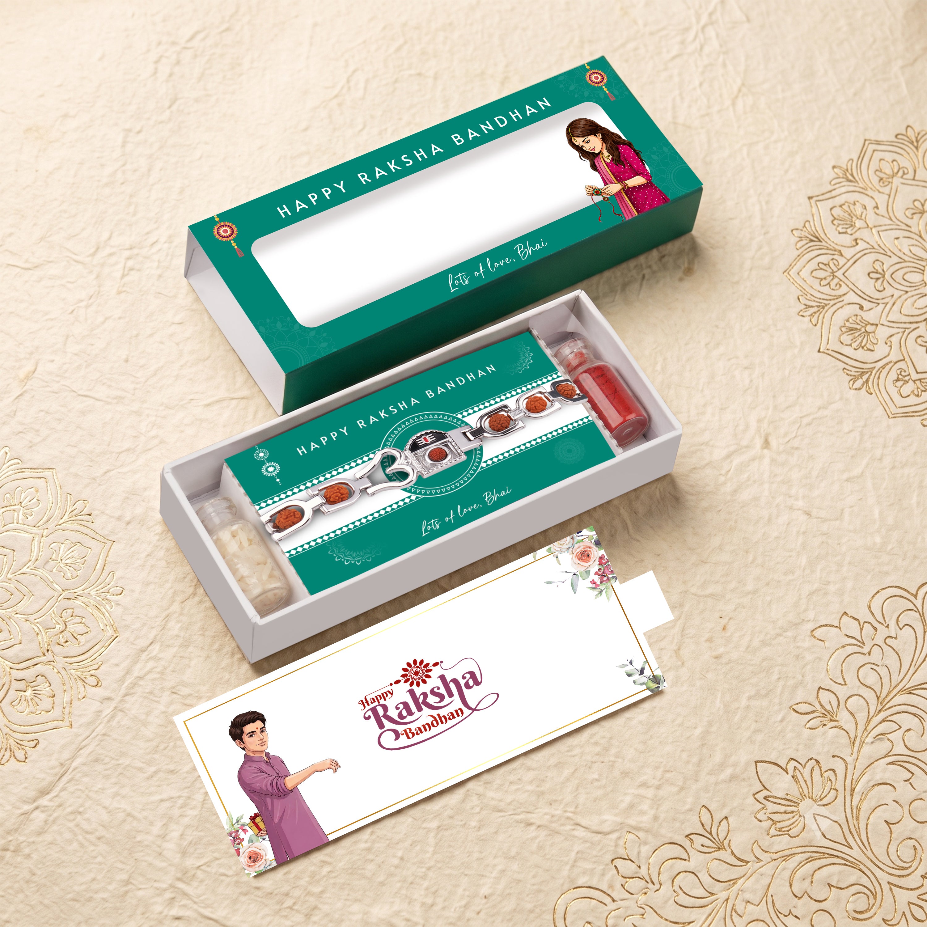 Trinetra Bandhan Om Rudraksh Rakhi