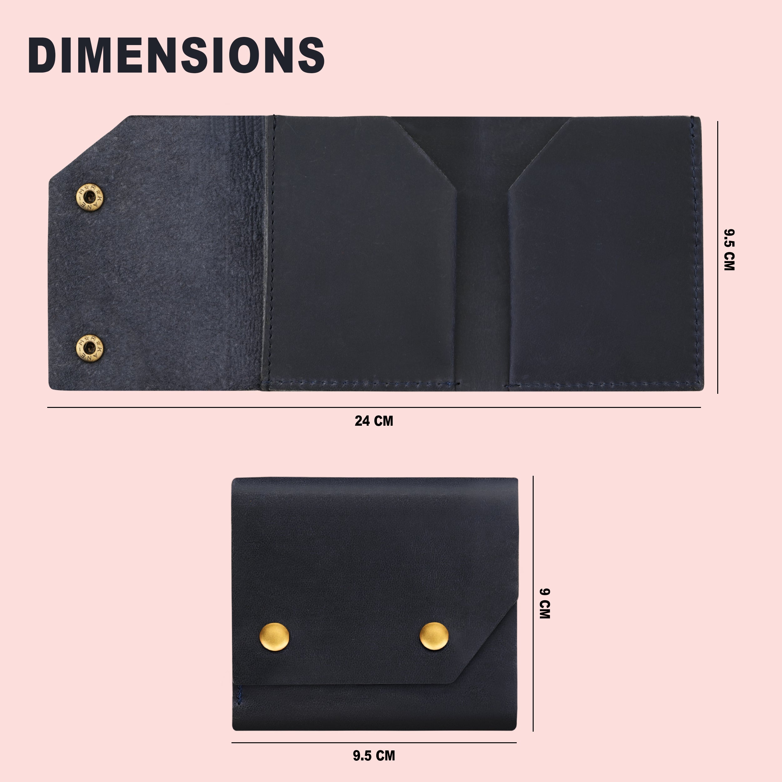 Snapper Minimalist Genuine Leather Wallet - Blue