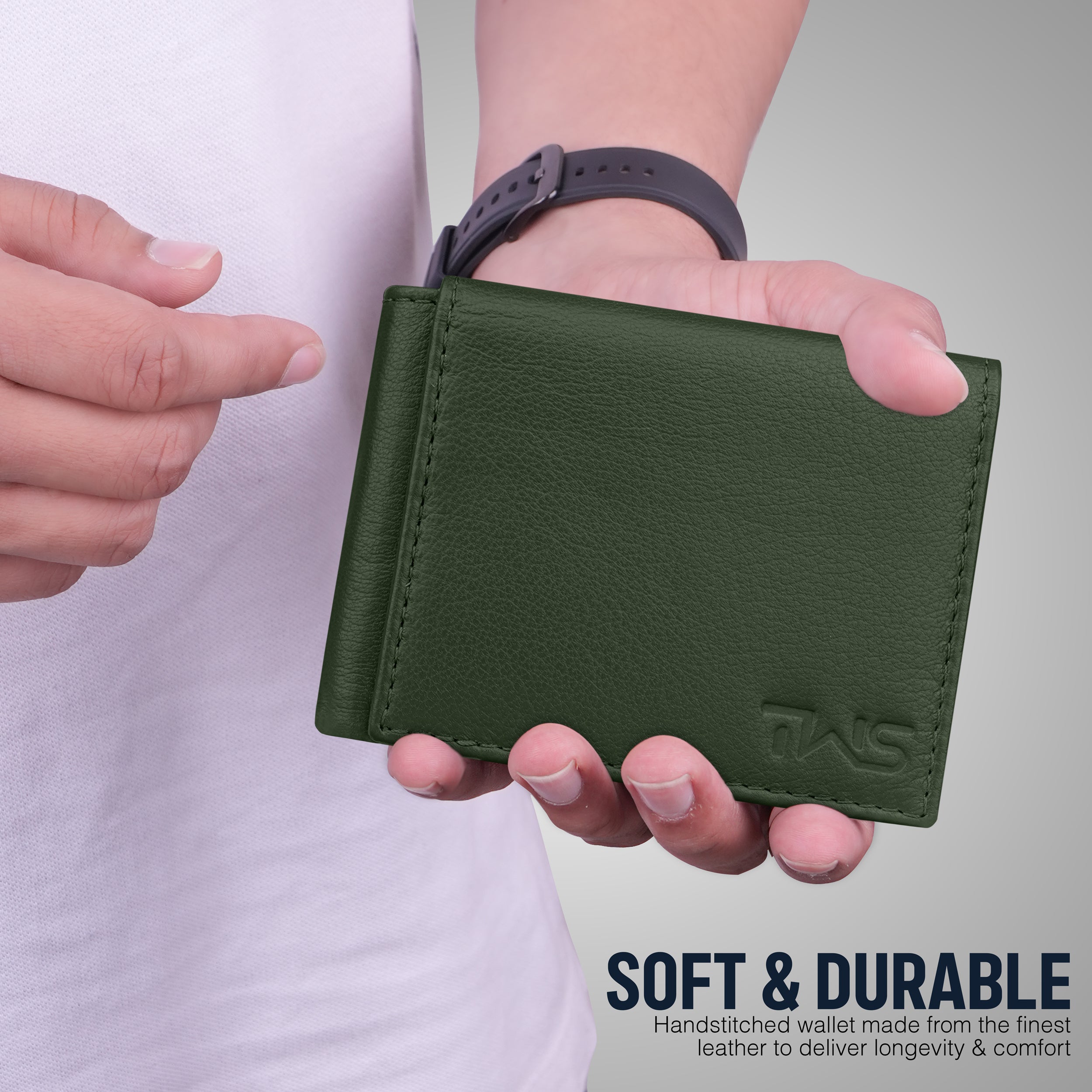 Emerald Edge Genuine Leather Wallet For Men