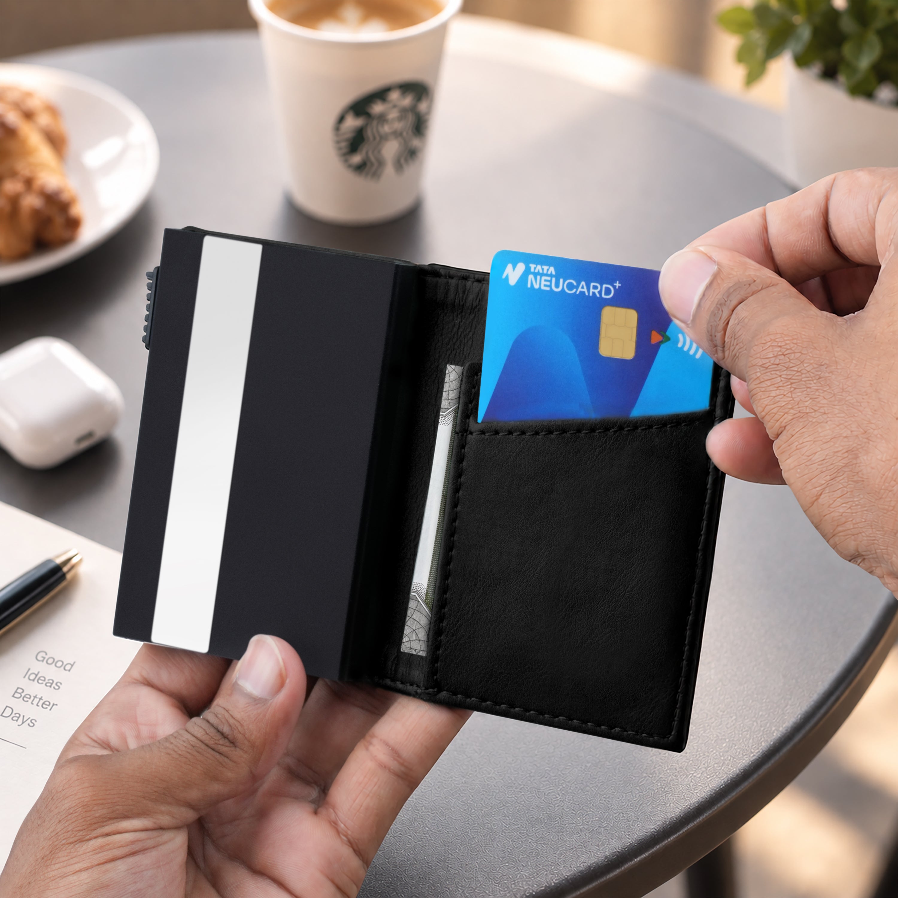 Aero Vault 2.0 RFID Protected Pop-Up Cardholder - Black