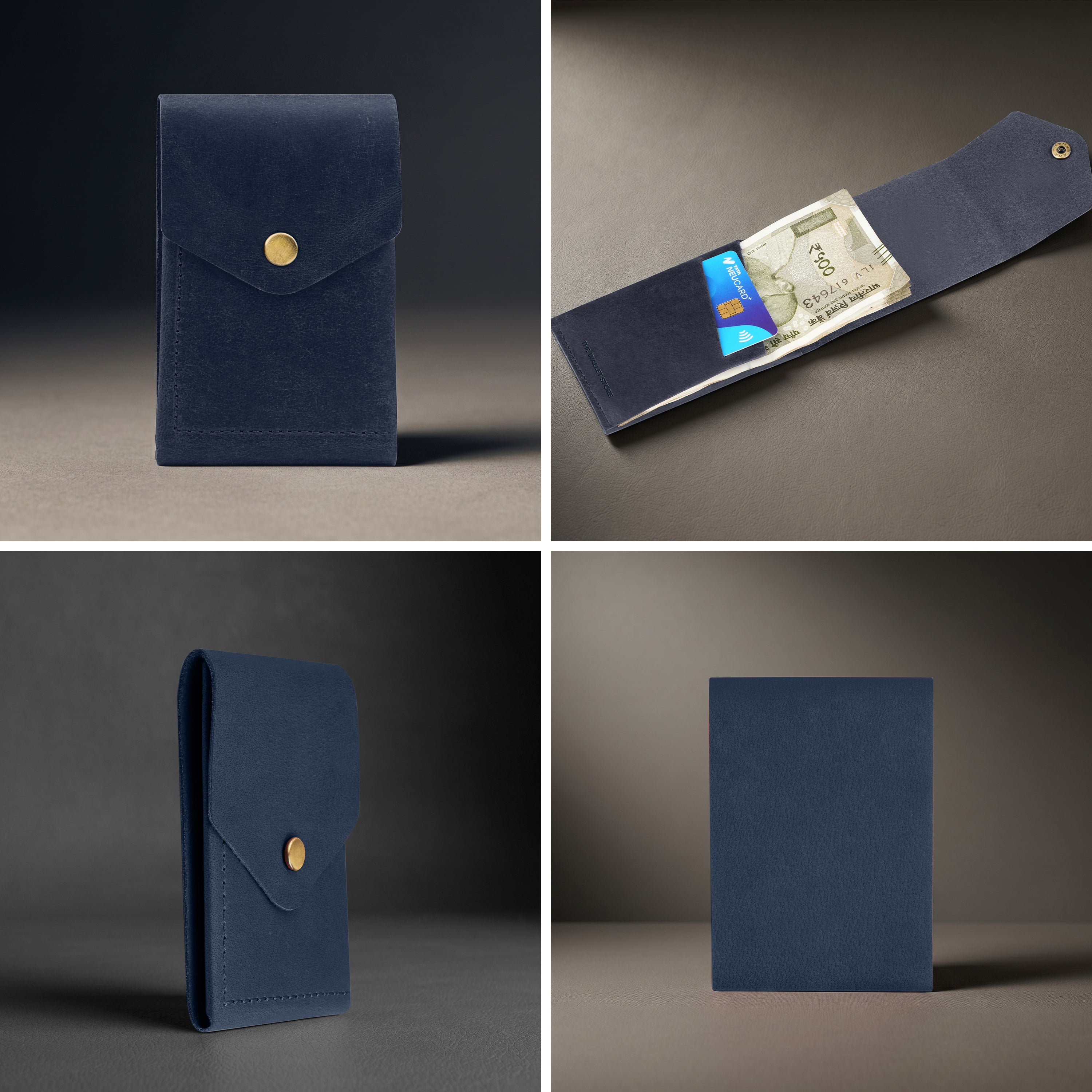Flip 2.0 Genuine Leather Wallet - Blue