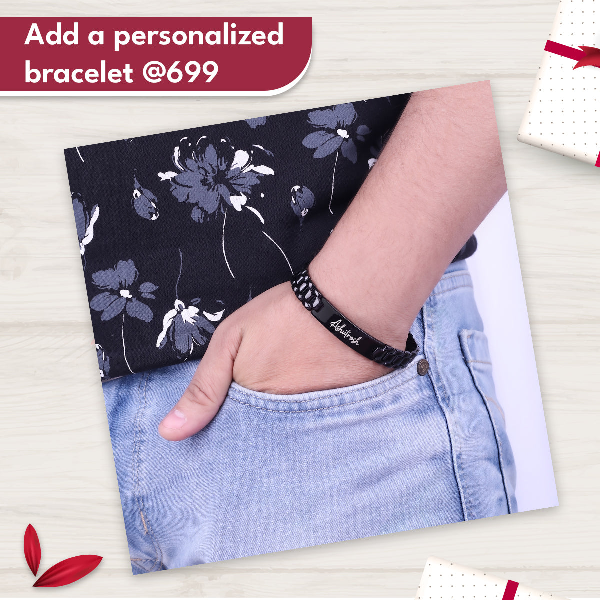 Personalized Wallet & Keychain Combo With Name