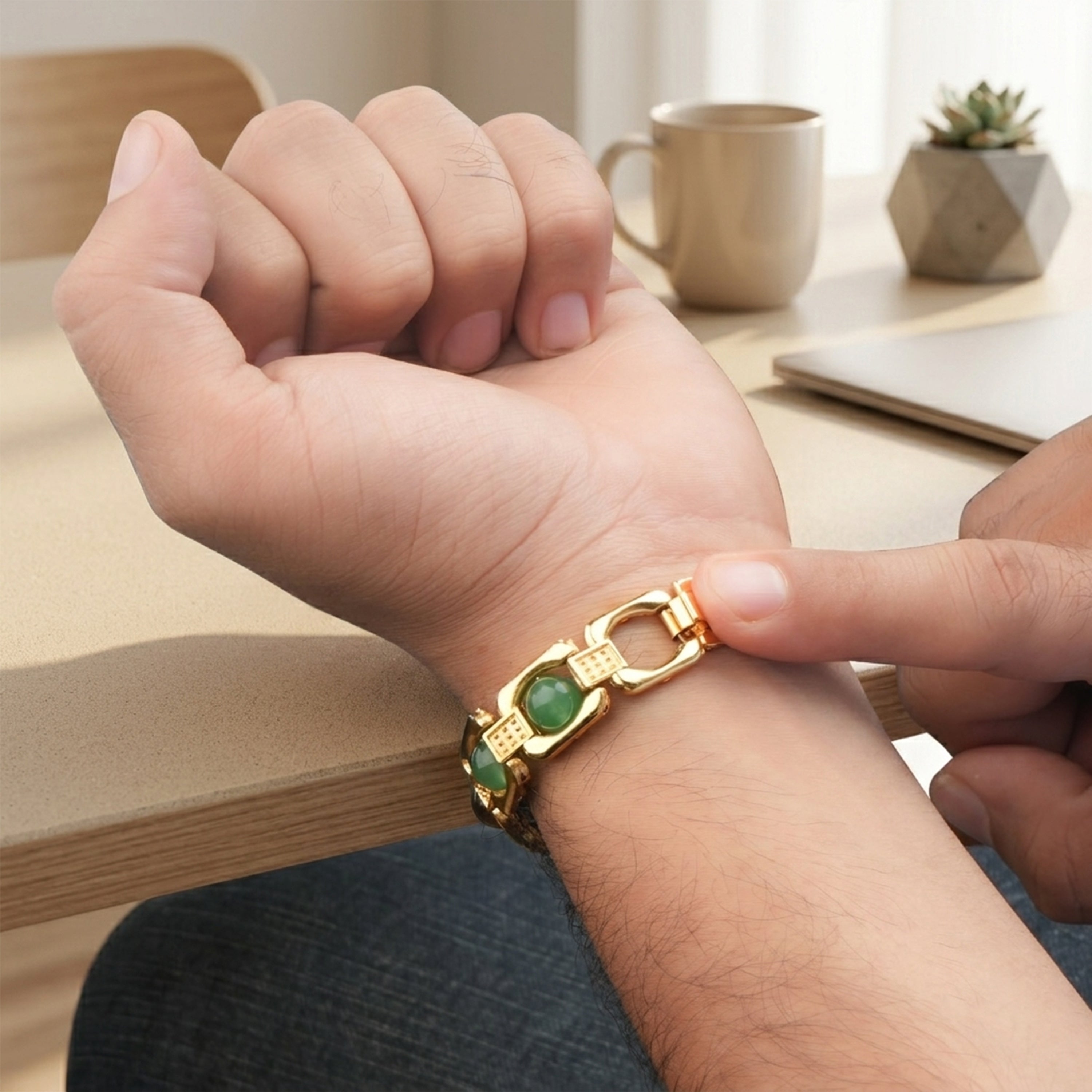Dhan Yog Golden Bracelet Rakhi