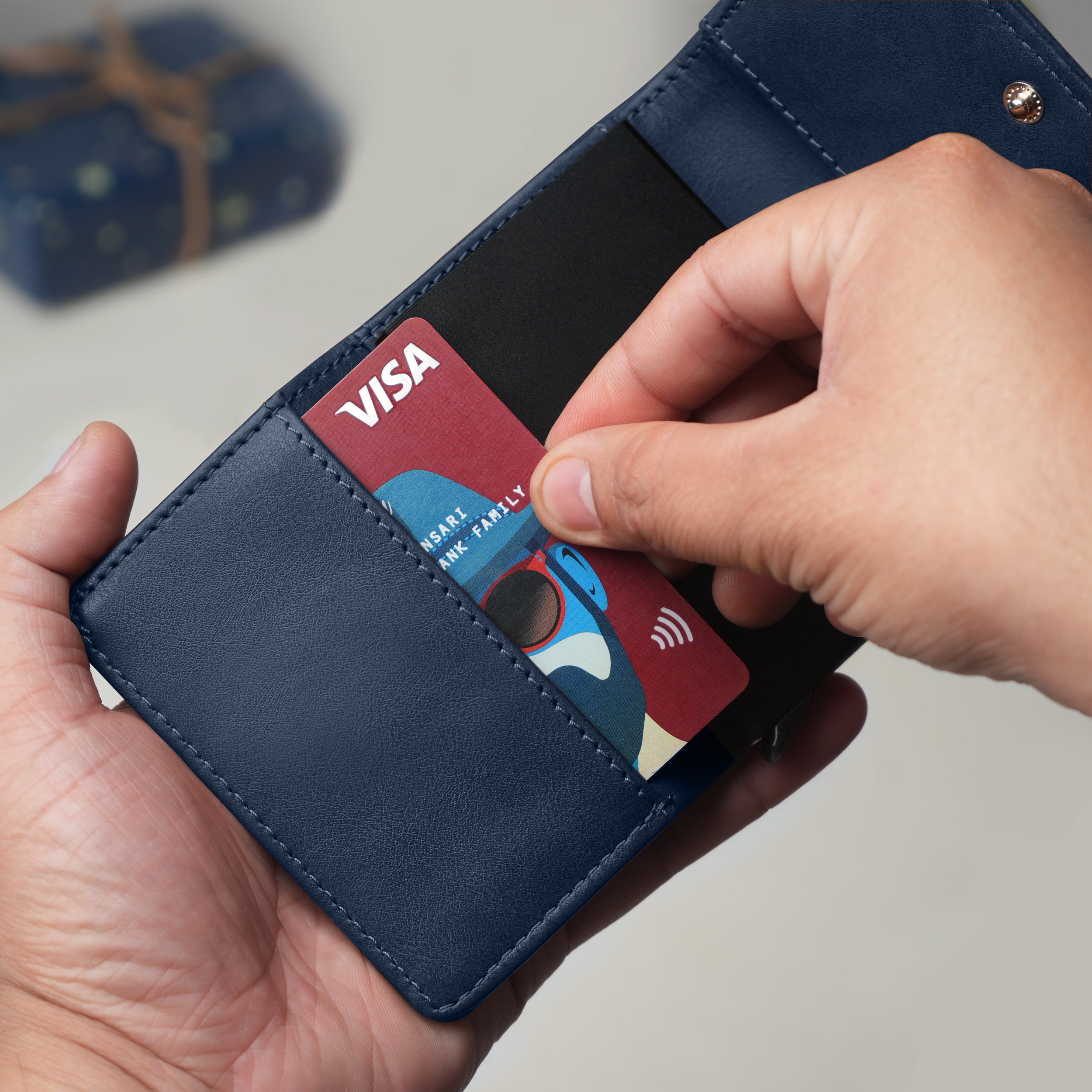 Maverick RFID-Protected Wallet Cardholder Gift For Men - Blue
