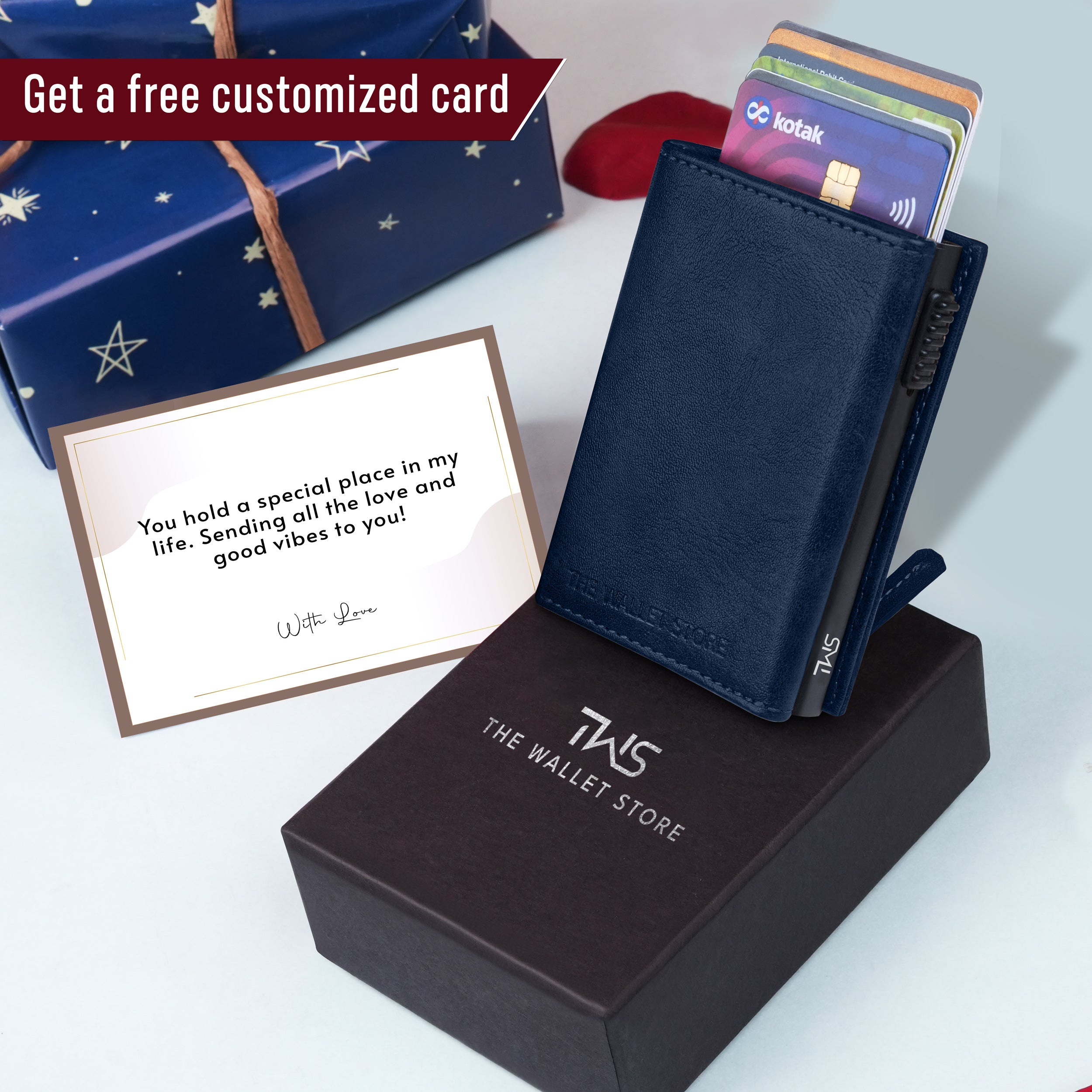 Defender RFID Protected Wallet Cardholder - Blue