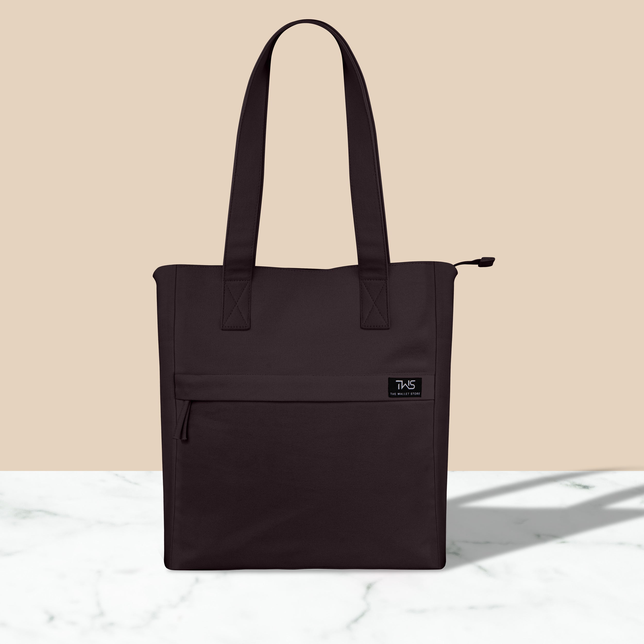 EVERYDAY VIBRANT CANVAS TOTE BAG - BROWN