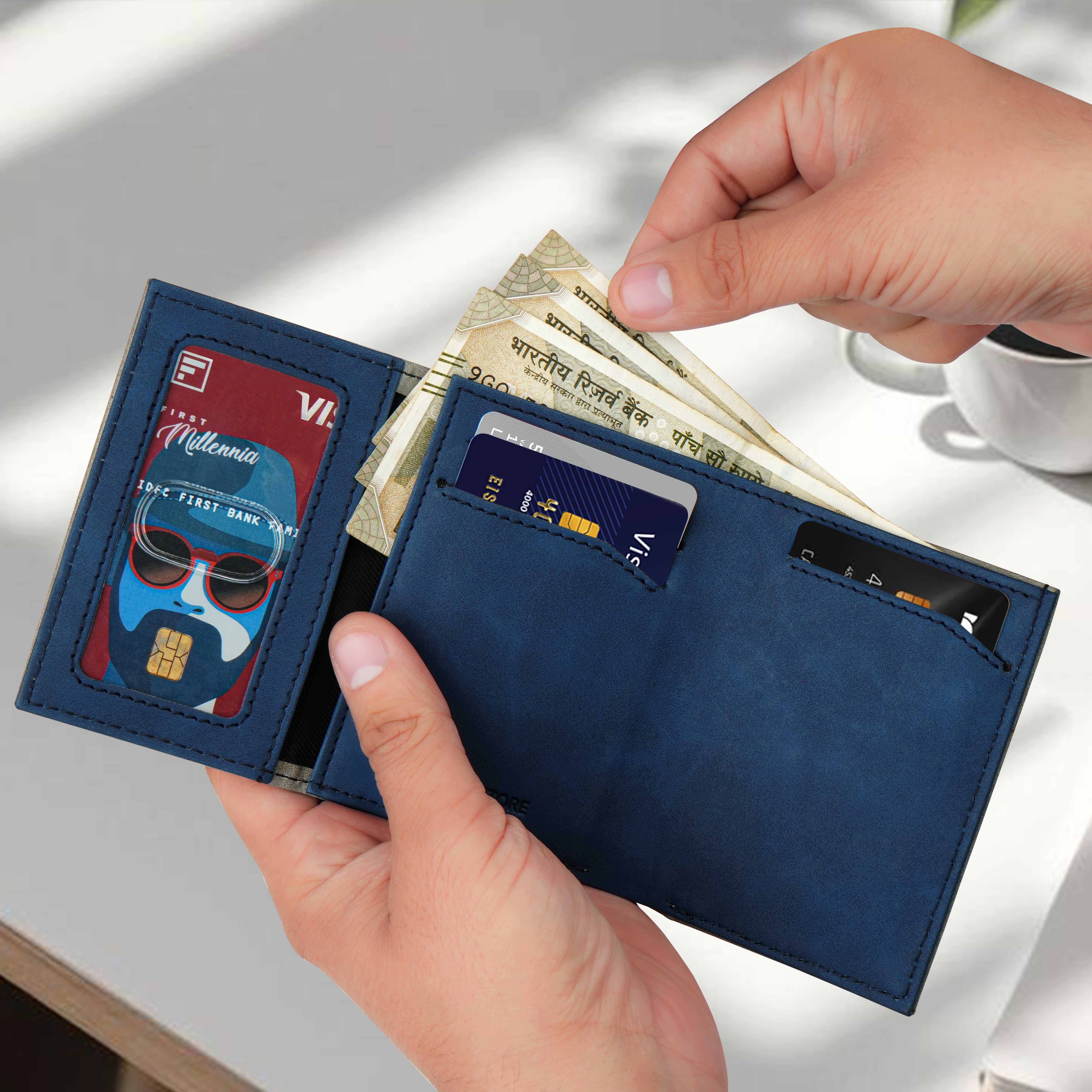 SlideX Neo RFID-Protected Dual Color Wallet Cardholder - Grey