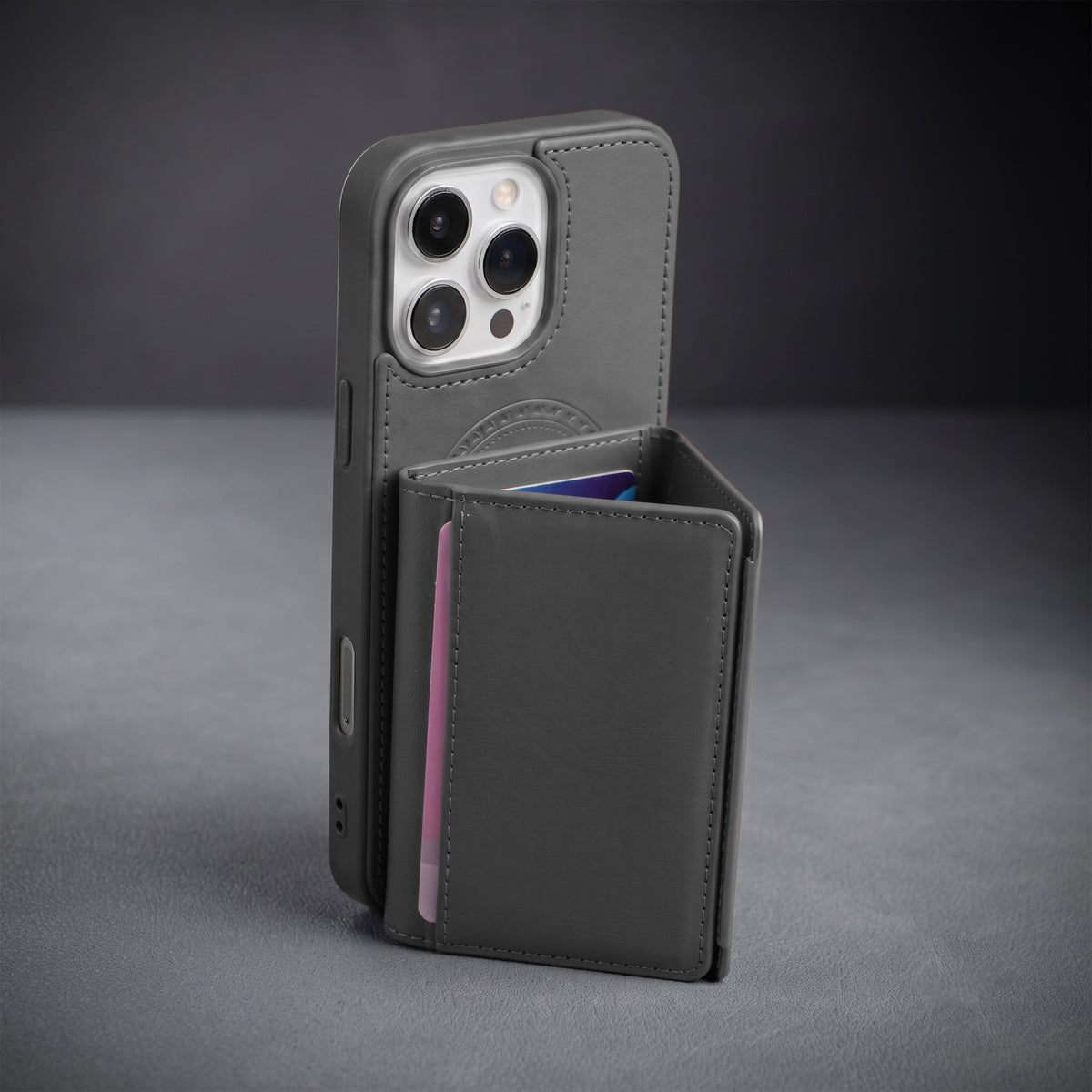 iPhone 16 Pro Magnetic Case with Detachable Cardholder - Grey