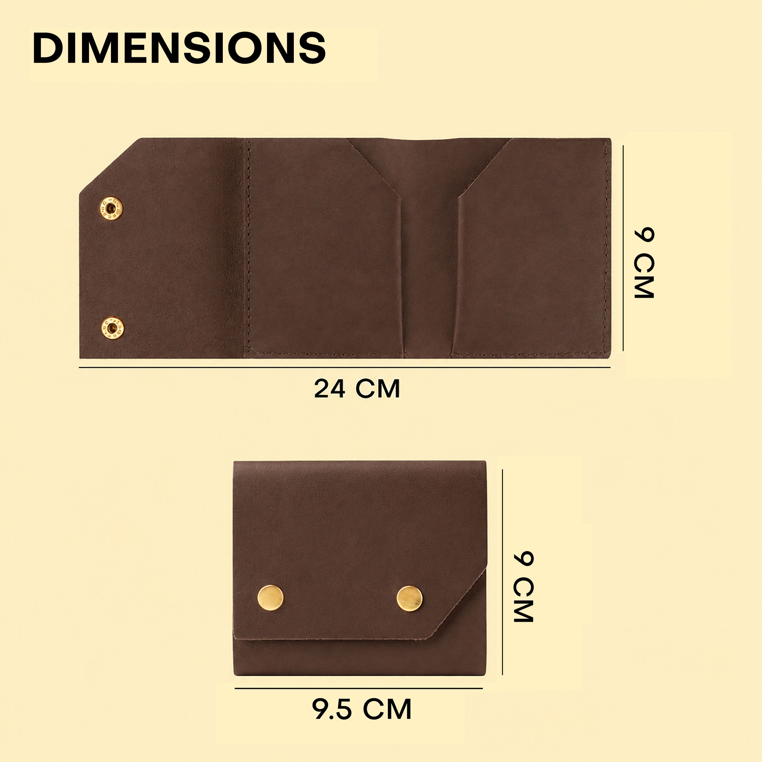 Snapper Minimalist Genuine Leather Wallet - Dark Brown