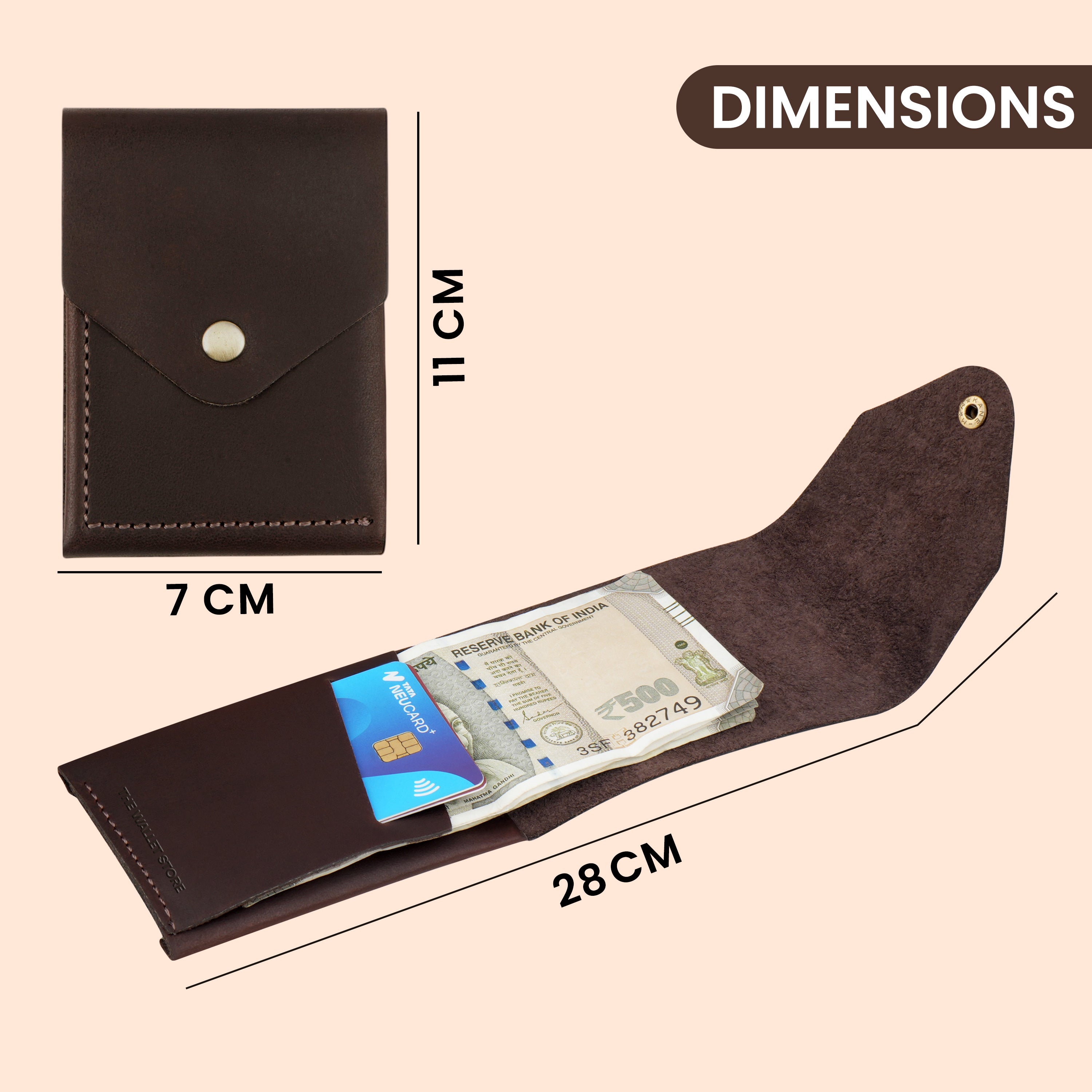 Flip 2.0 Genuine Leather Wallet - Dark Brown