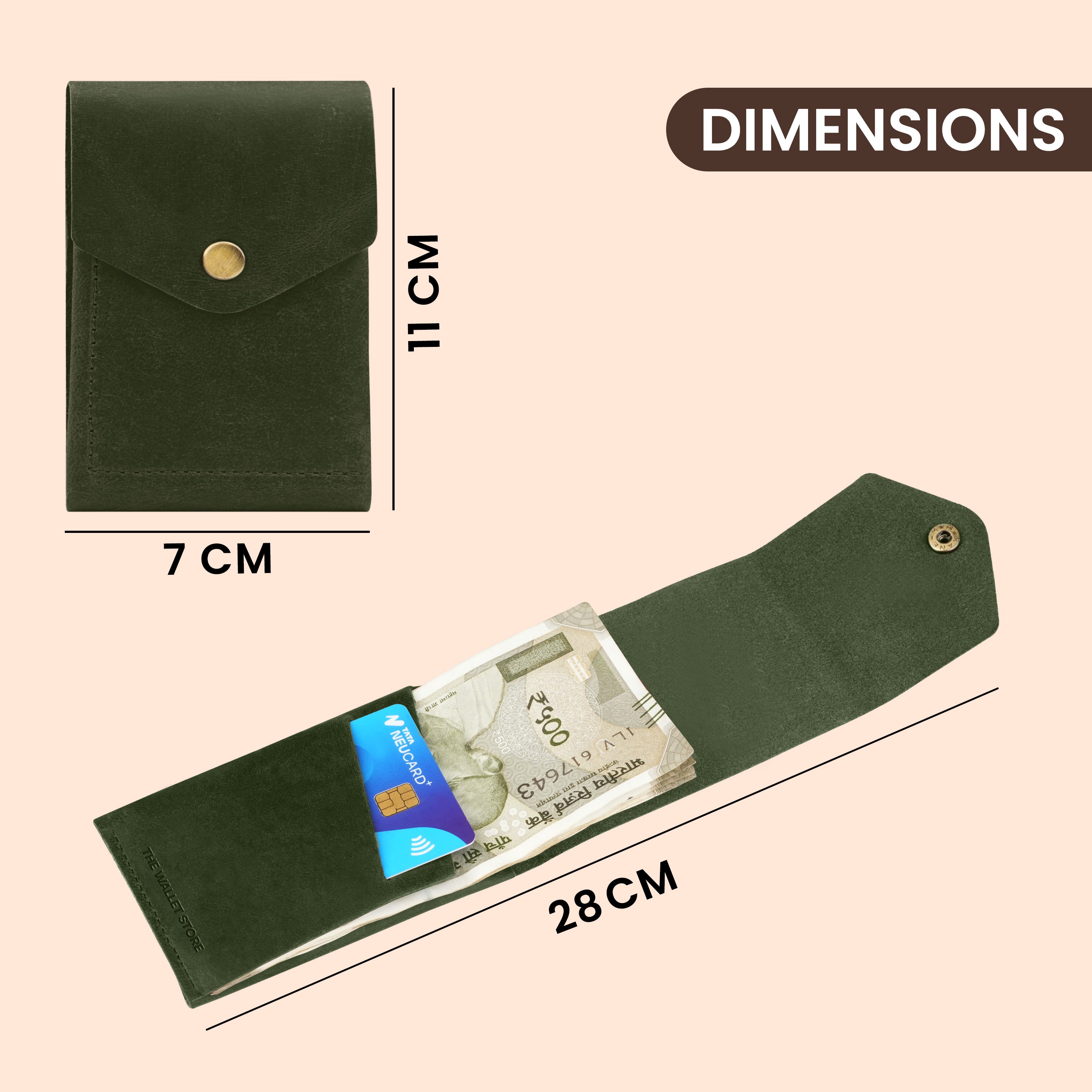 Flip 2.0 Genuine Leather Wallet - Dark Green