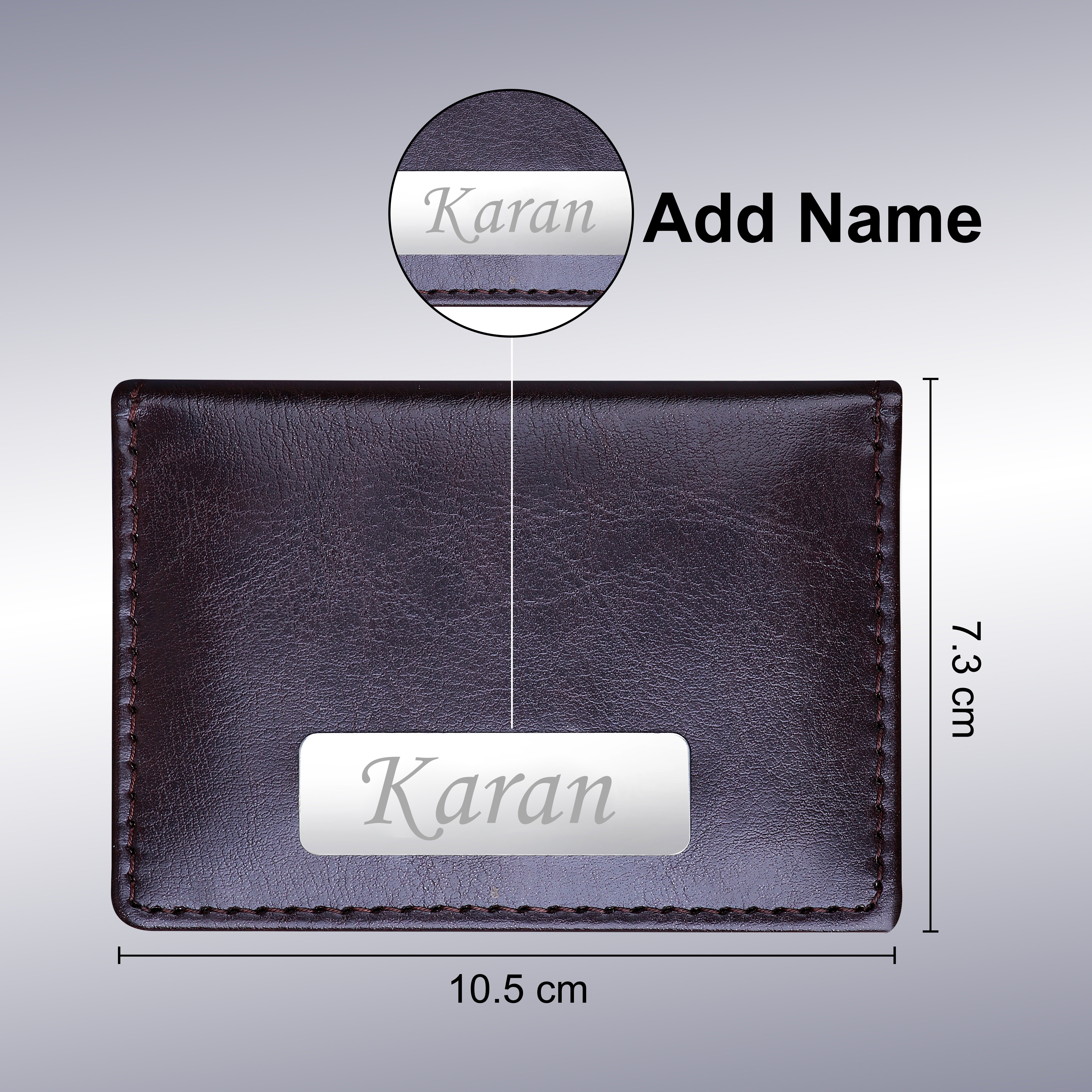 Personalized Premium Leather Cardholder With Name