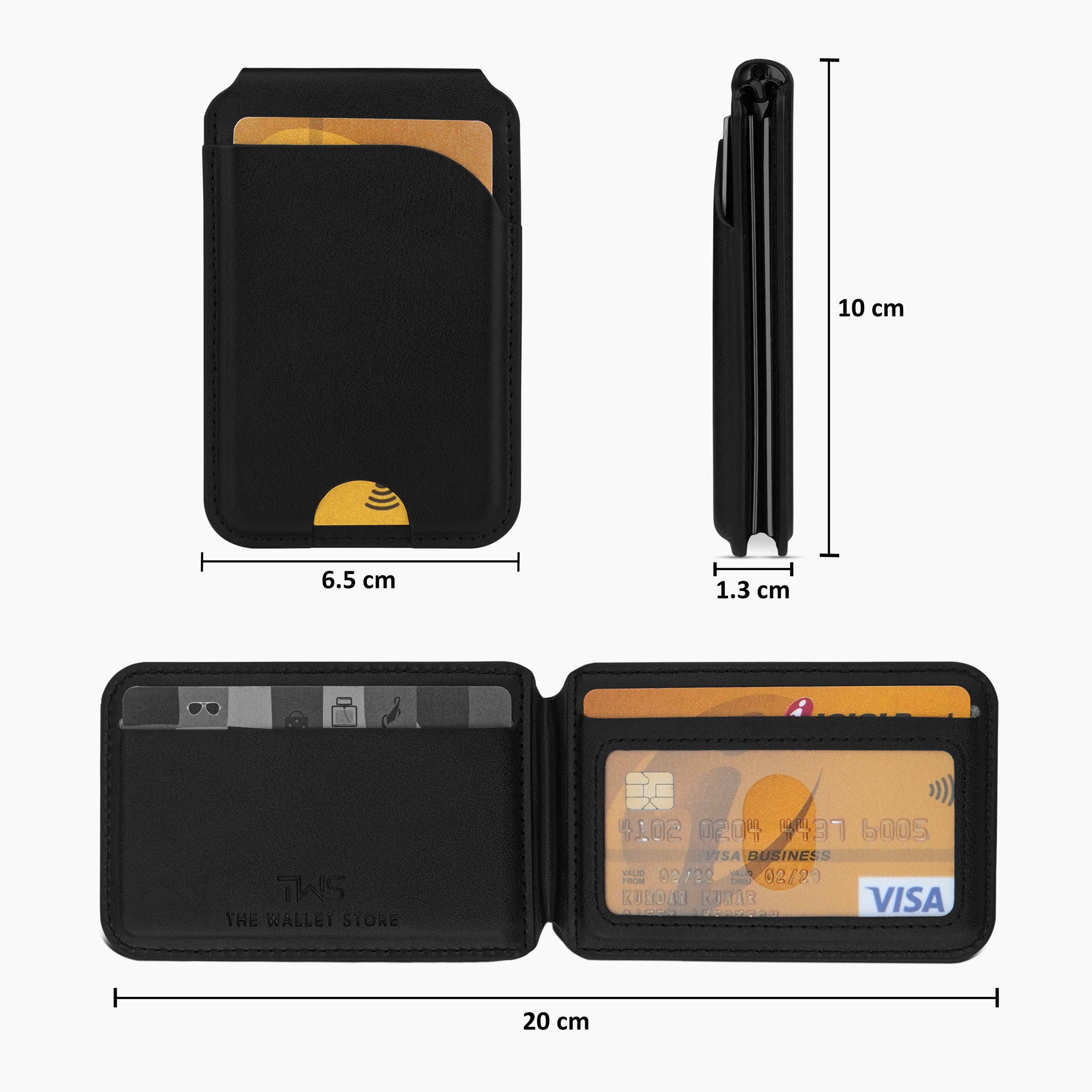 MagSnap Secure Leather Cardholder