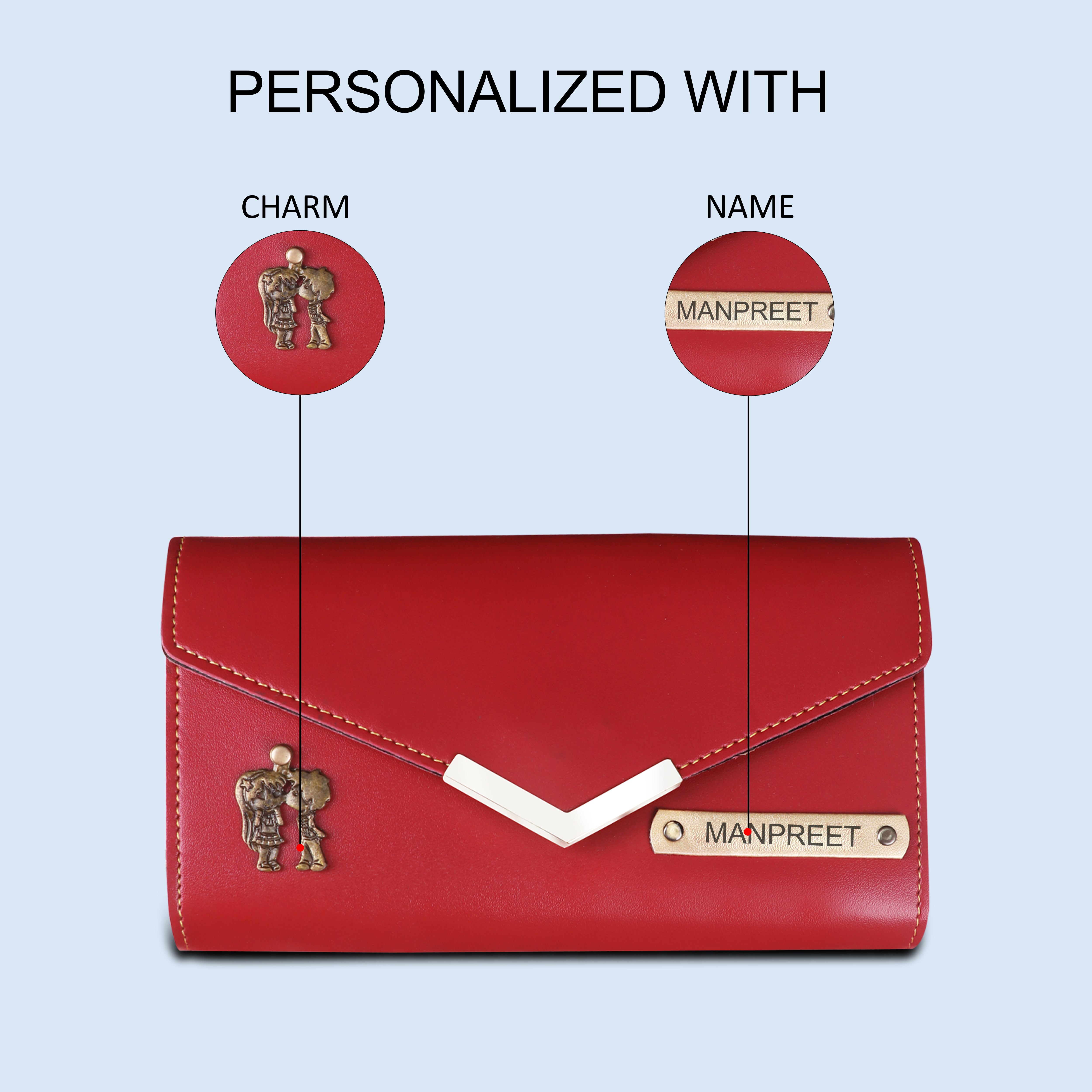 Personalized Premium Leather Clutch & Chocolate Gift Set