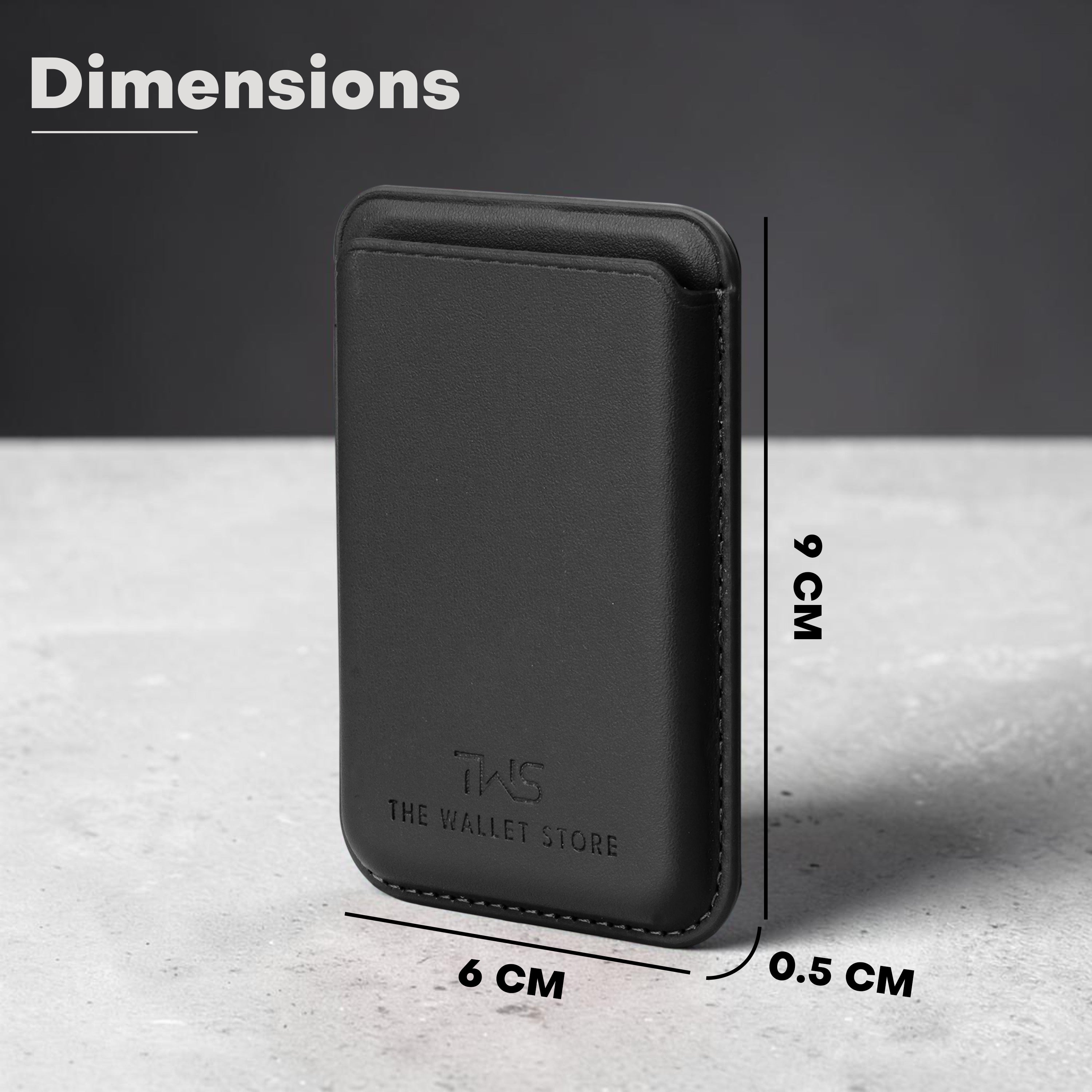 Atom MagSafe Leather Cardholder - Black