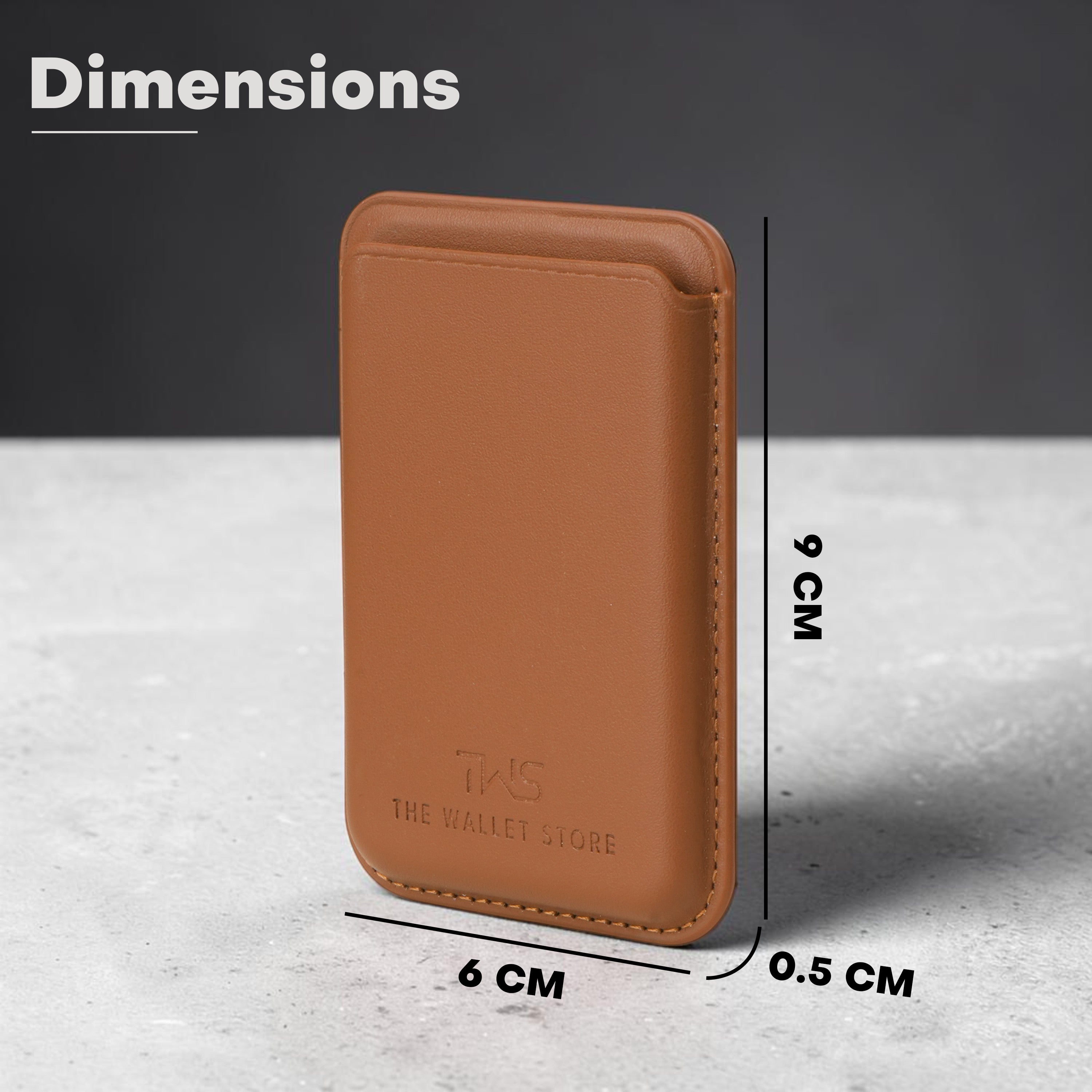 Atom MagSafe Leather Cardholder - Tan