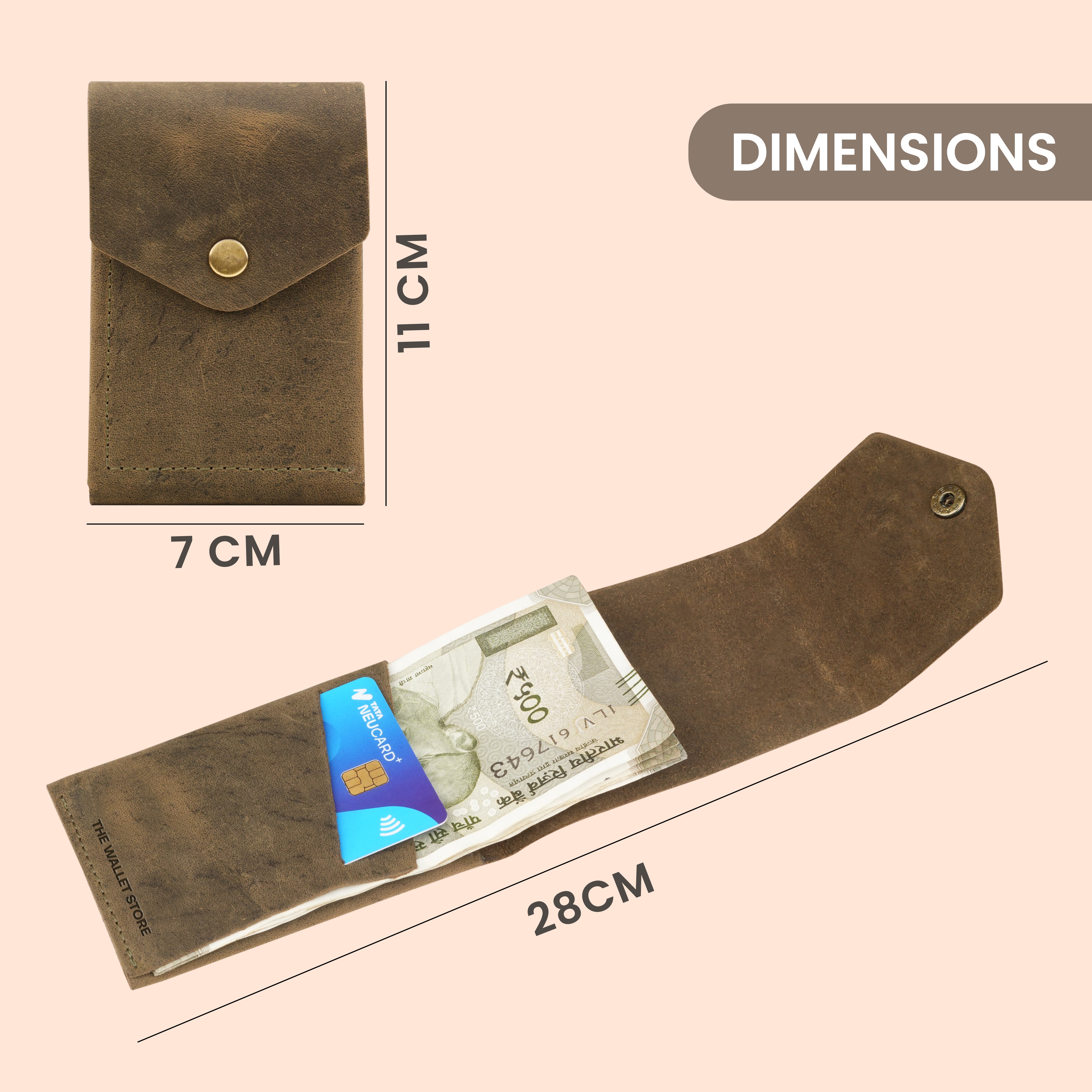 Flip Genuine Leather Wallet - Green