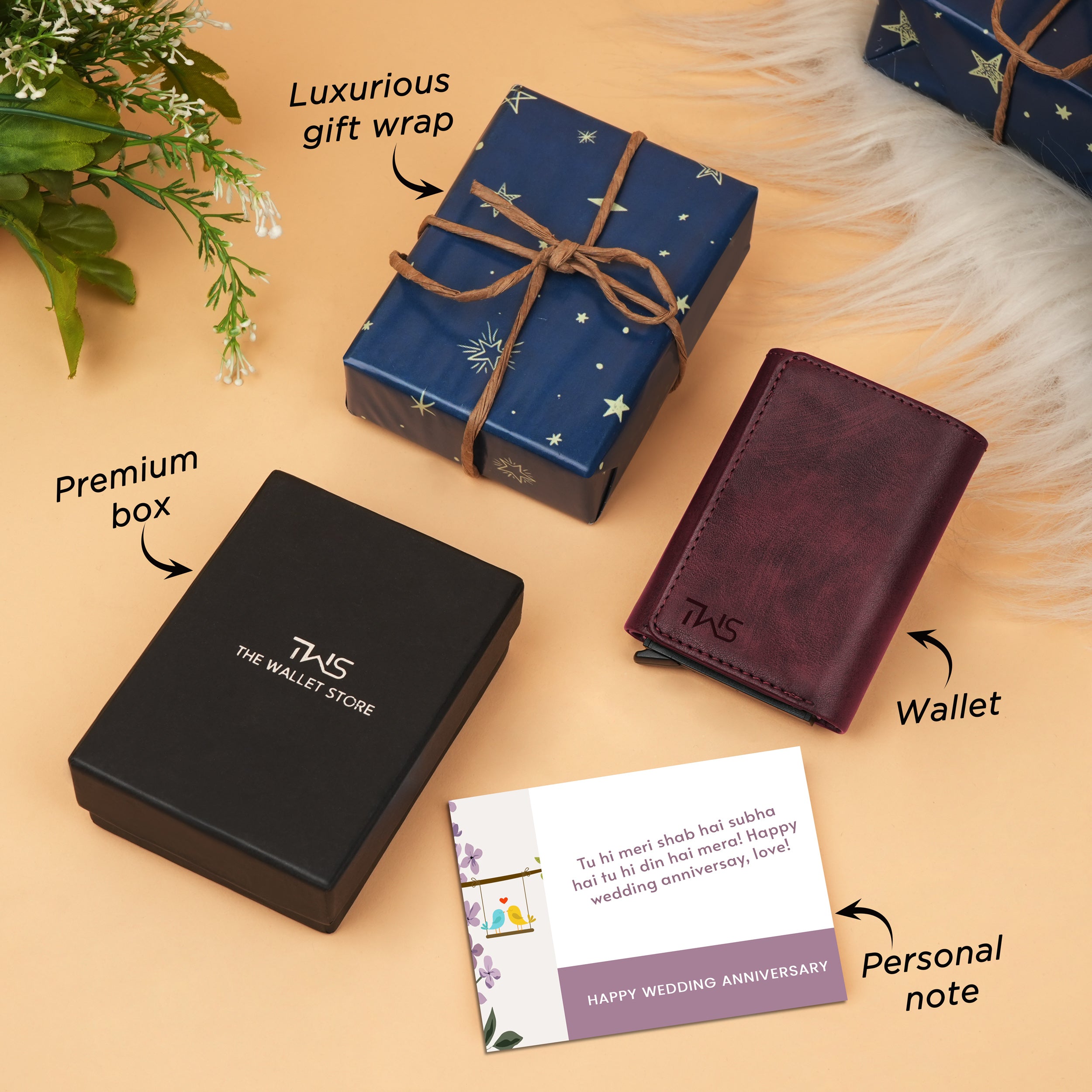 Maverick RFID Protected Wallet Cardholder Gift For Men - Wine