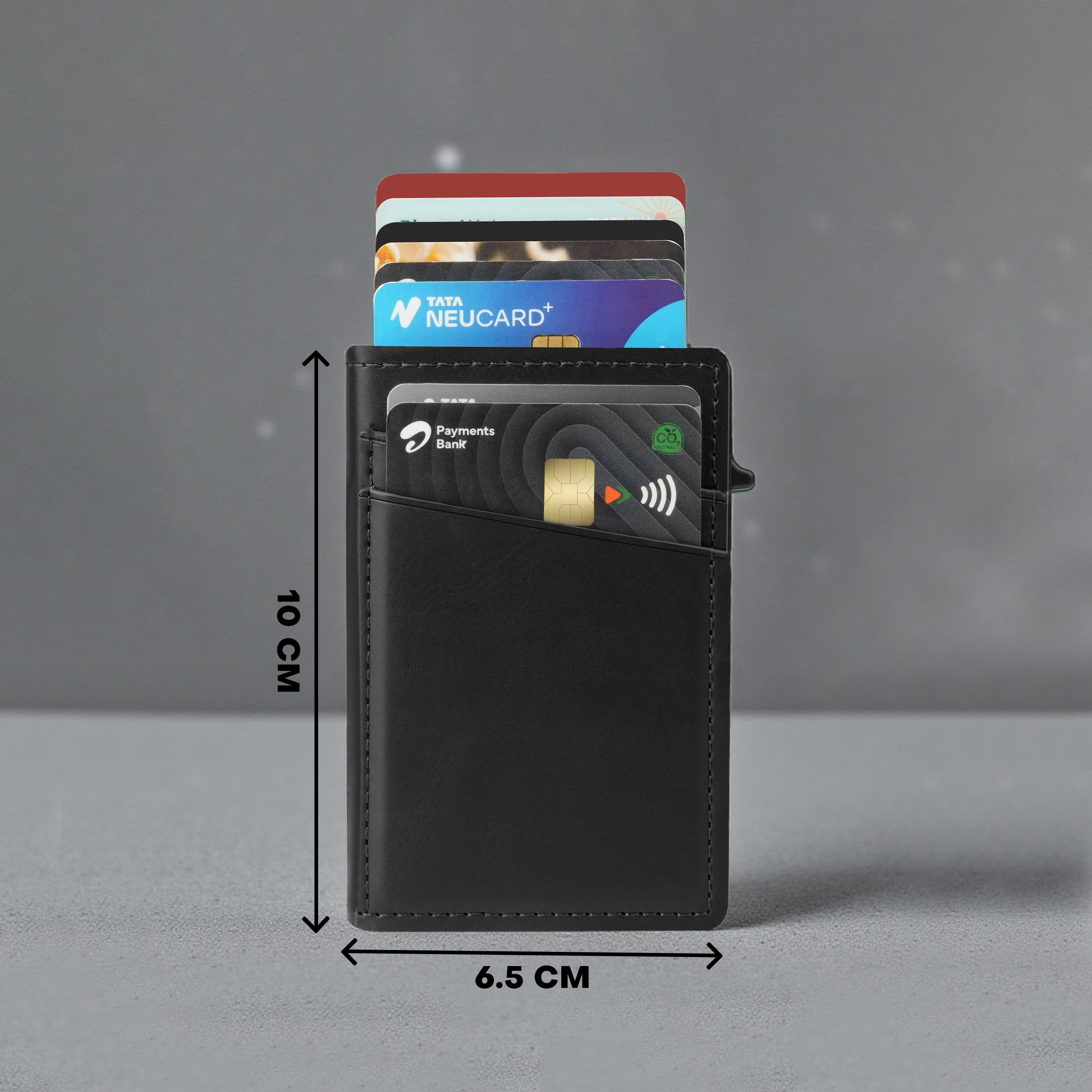 Aero Vault RFID Protected Pop-Up Cardholder - Black