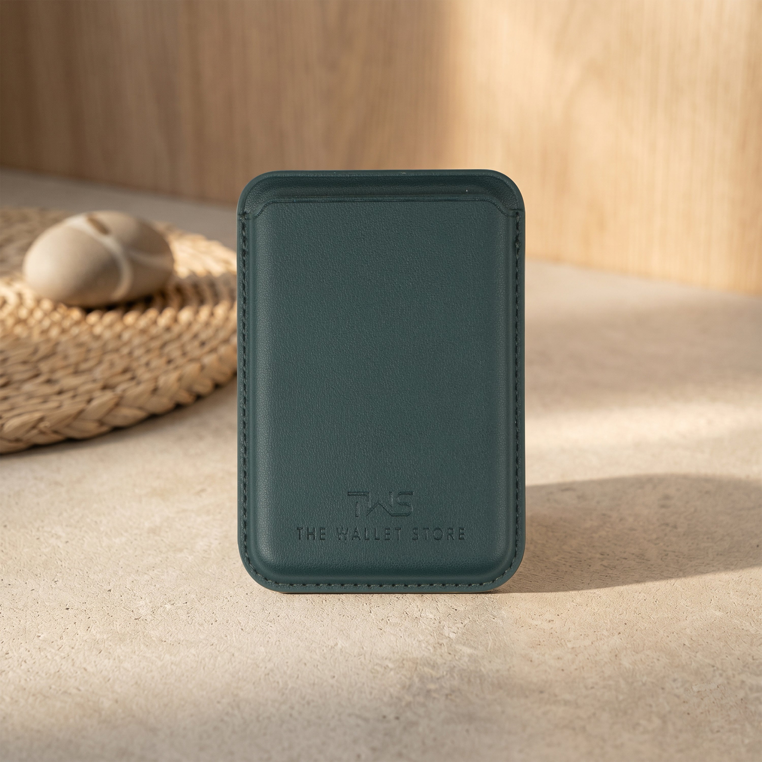 Atom MagSafe Leather Cardholder - Teal