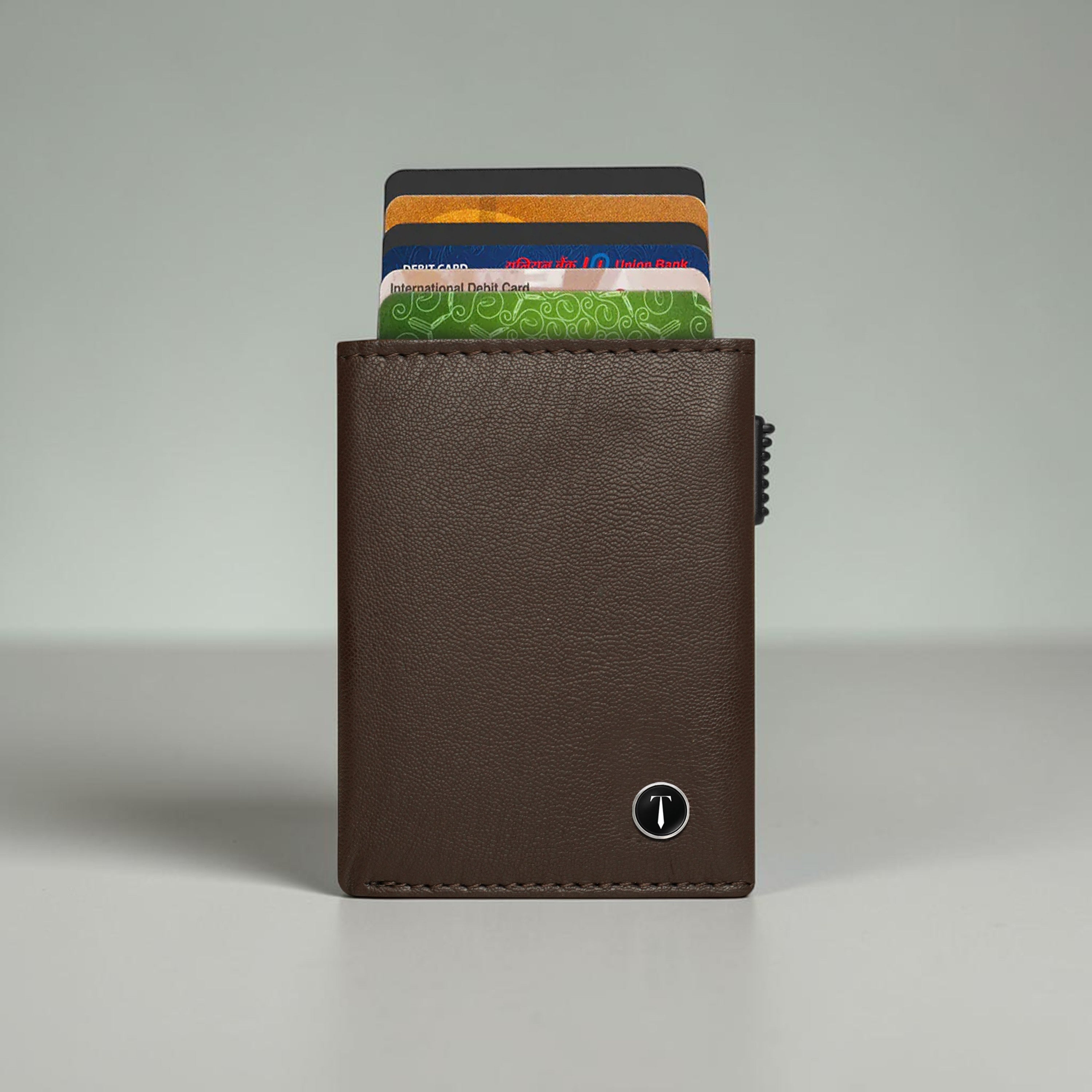 Classic Defender RFID Protected Wallet Cardholder - Brown
