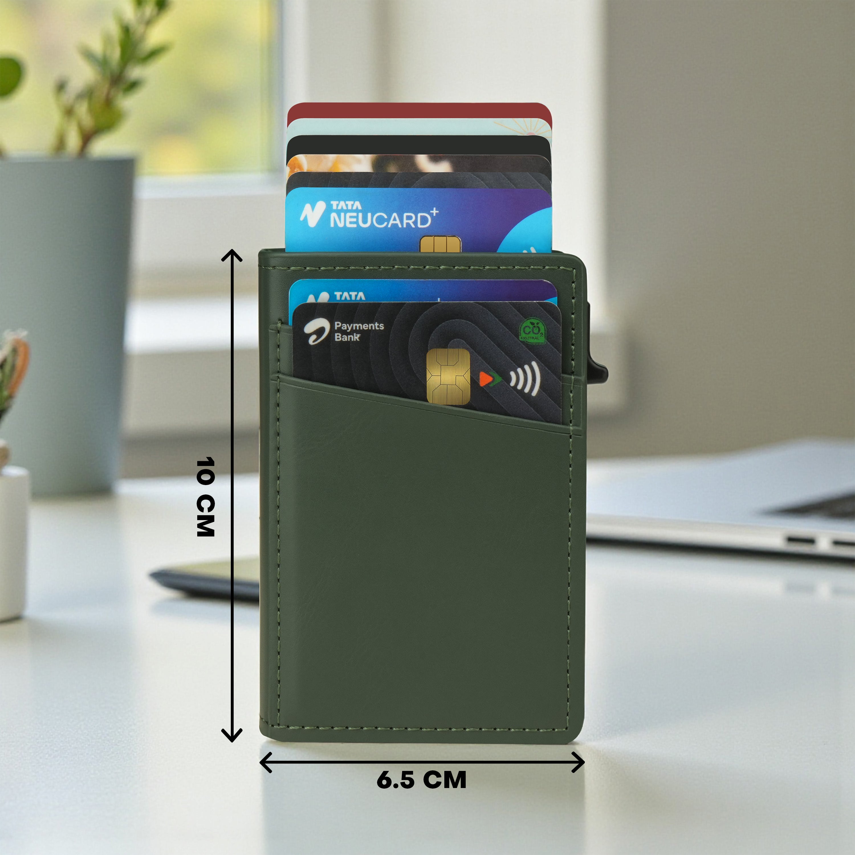 Aero Vault RFID Protected Pop-Up Cardholder - Green