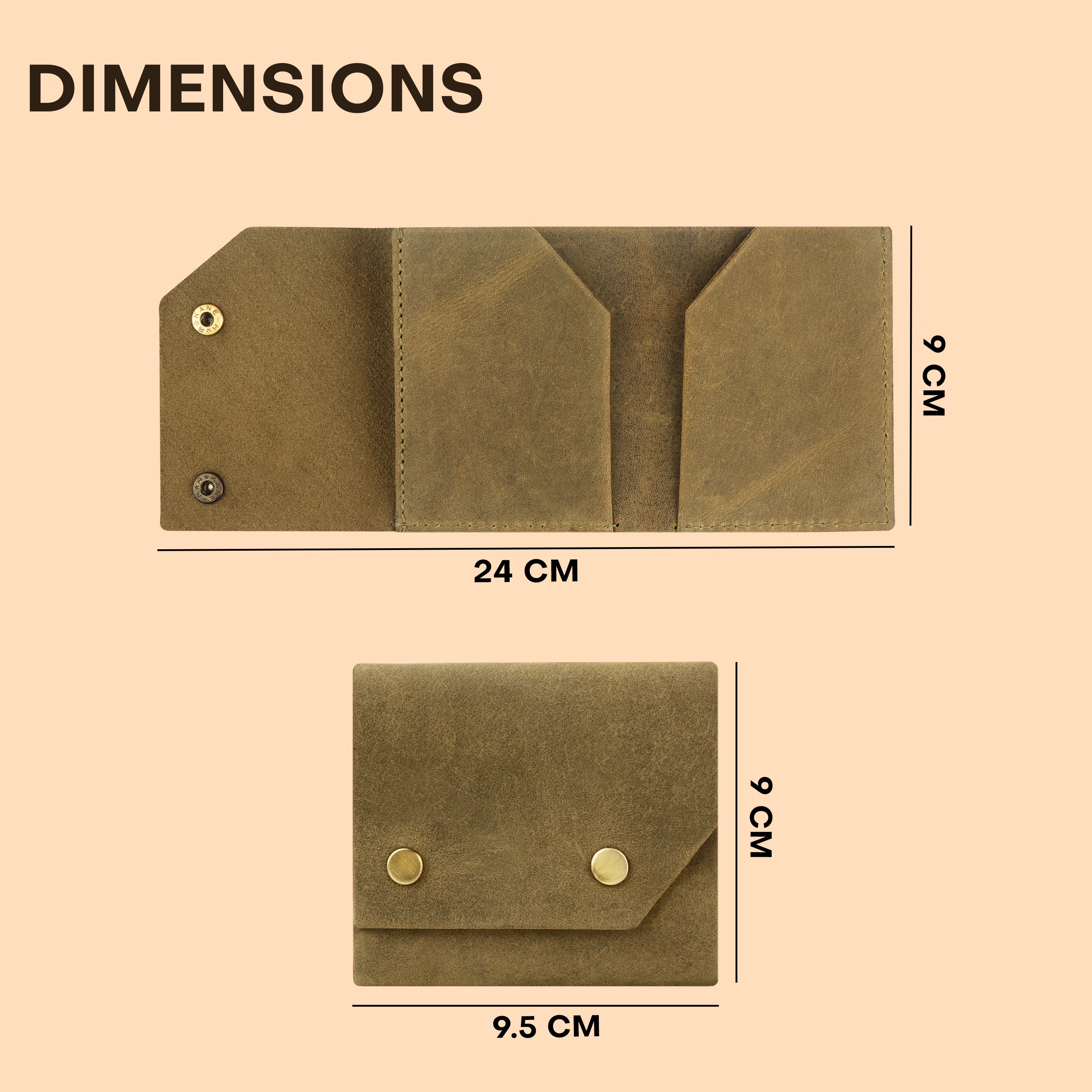 Snapper Minimalist Genuine Leather Wallet - Green