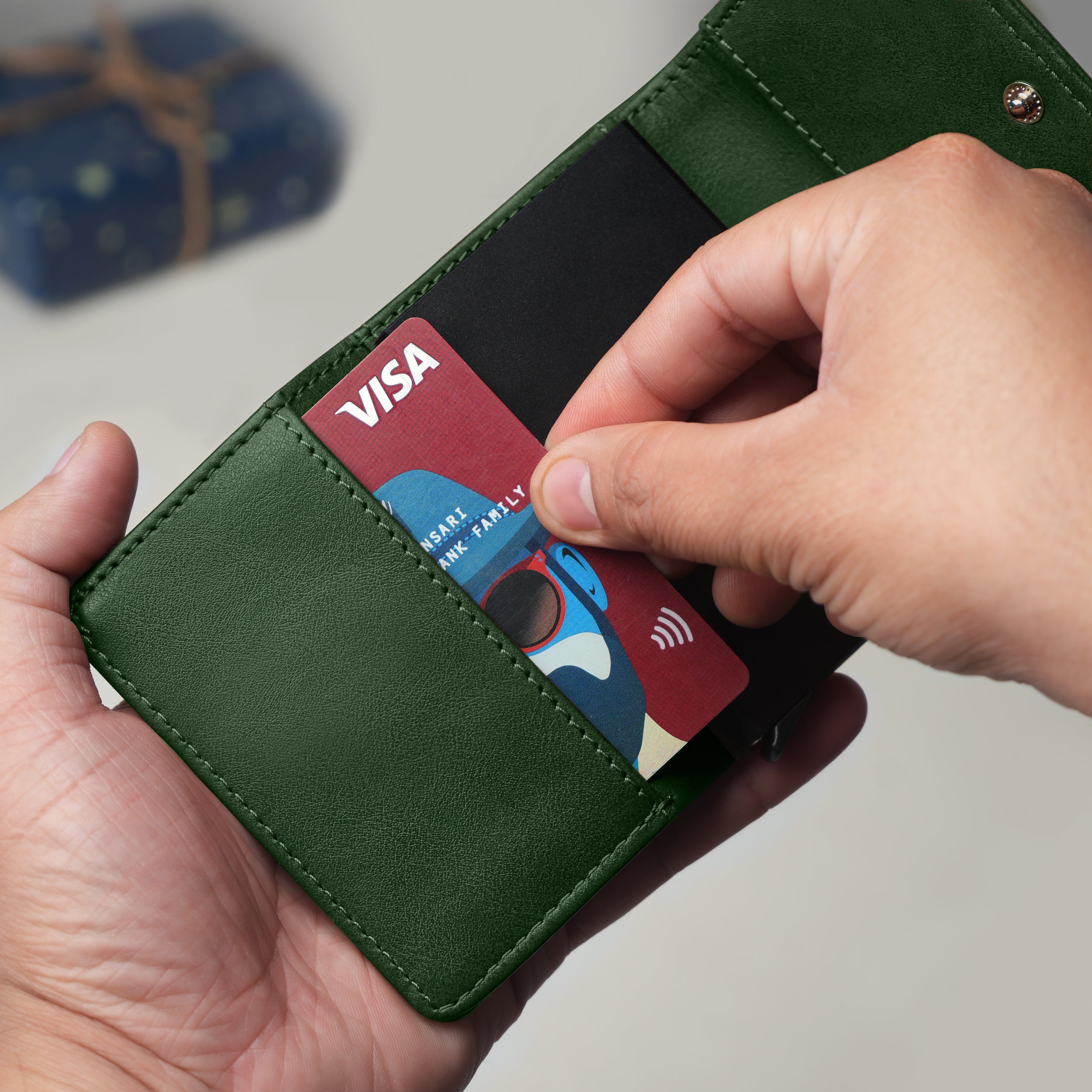 Maverick RFID Protected Wallet Cardholder Gift For Men - Green