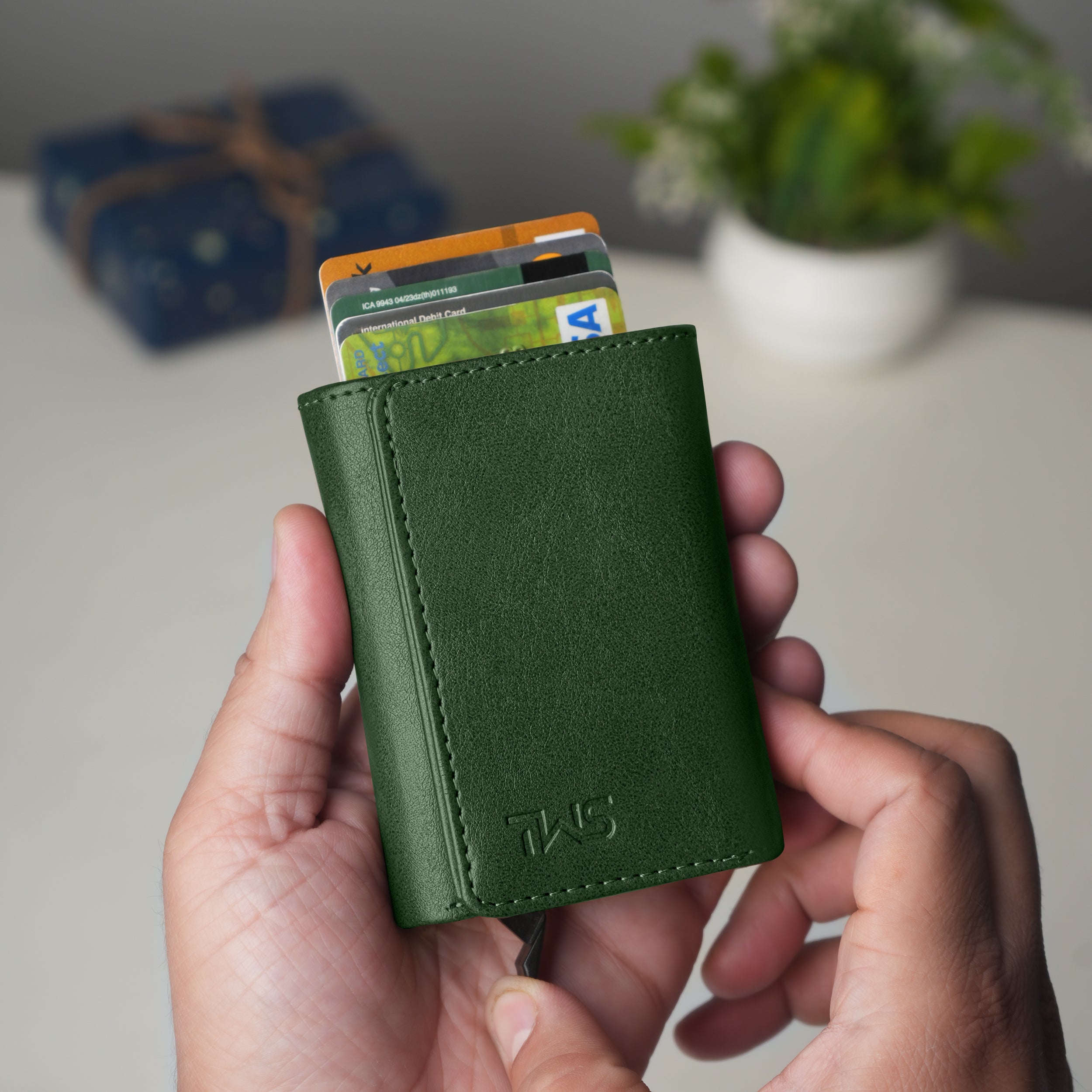 Maverick RFID Protected Wallet Cardholder Gift For Men - Green