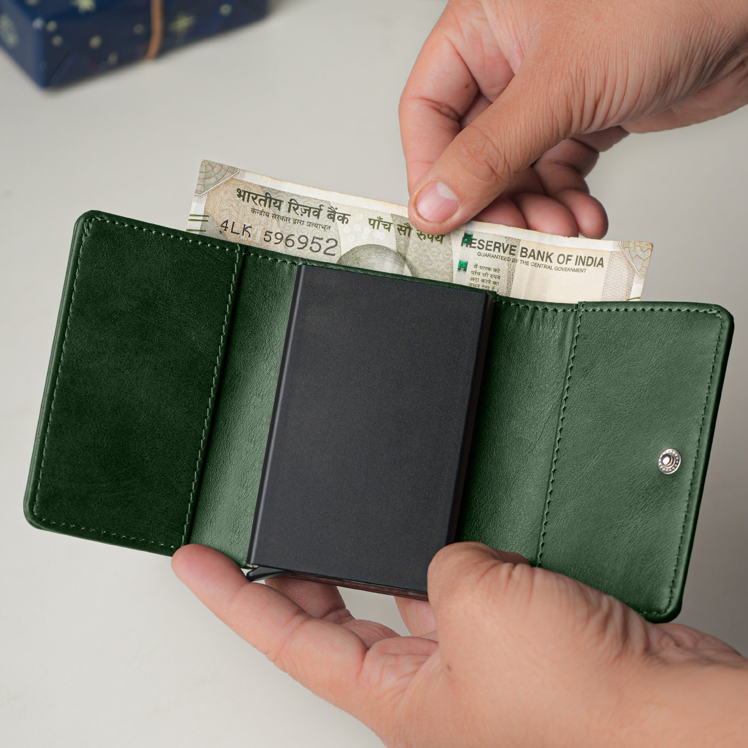 Maverick RFID Protected Wallet Cardholder Gift For Men - Green
