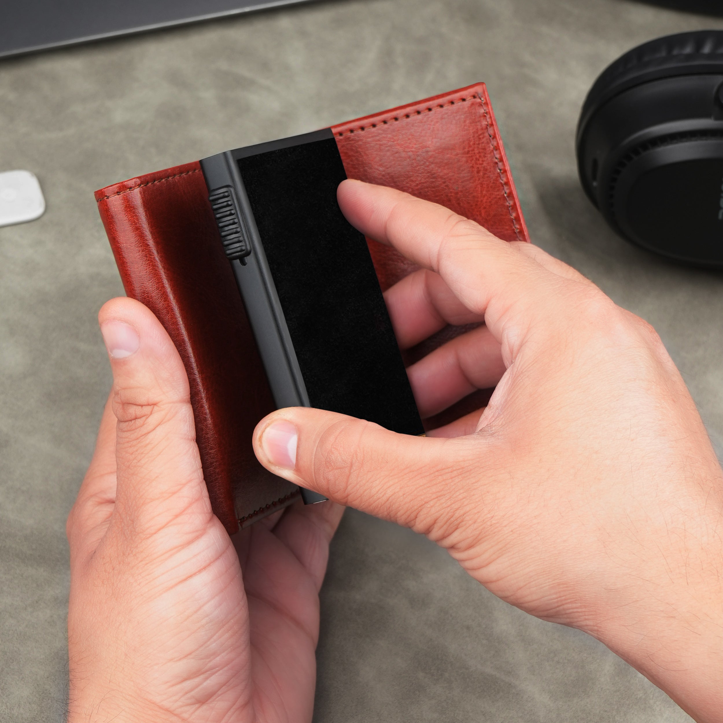 Cipher RFID-Protected Wallet With Detachable Cardholder - Tan