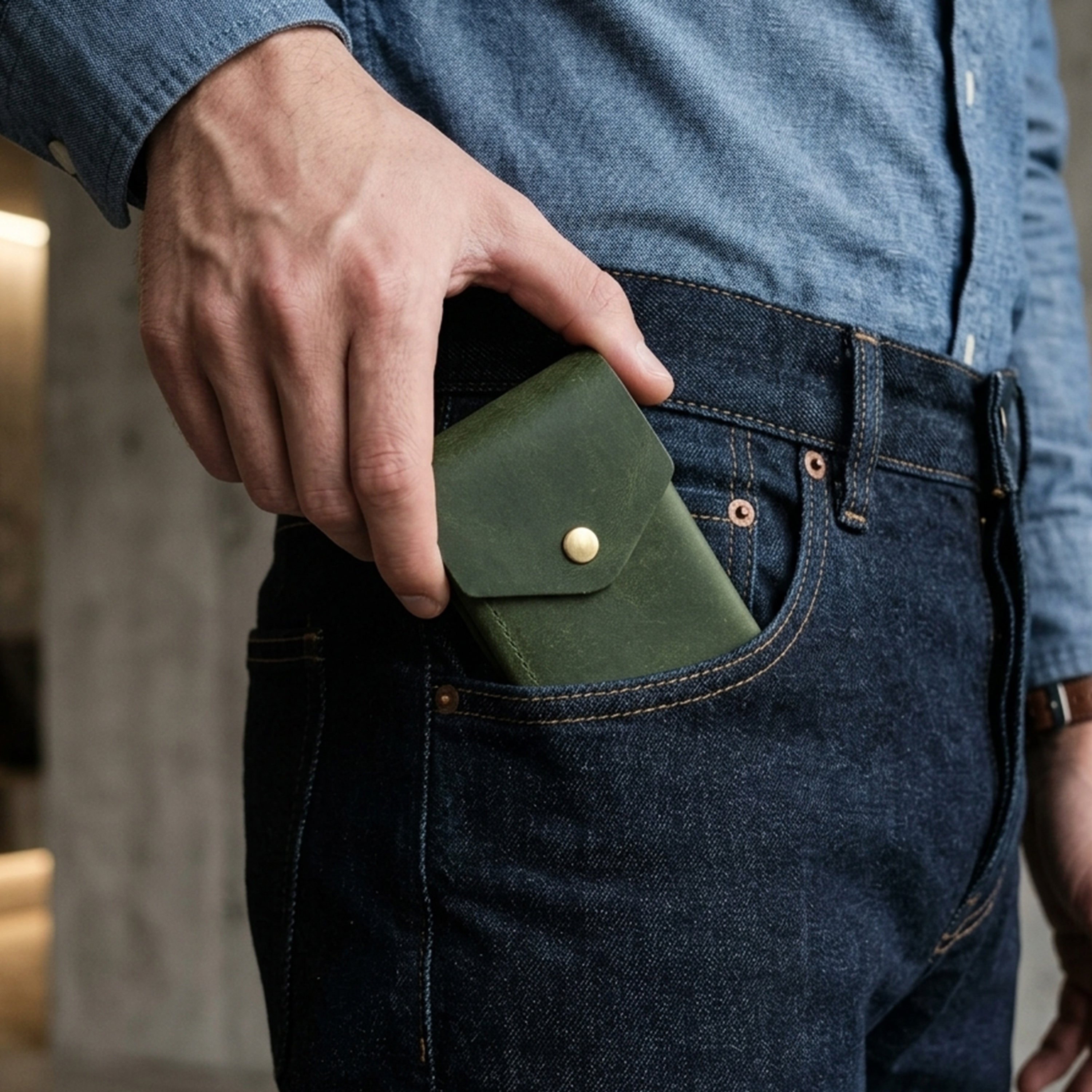 Flip 2.0 Genuine Leather Wallet - Dark Green