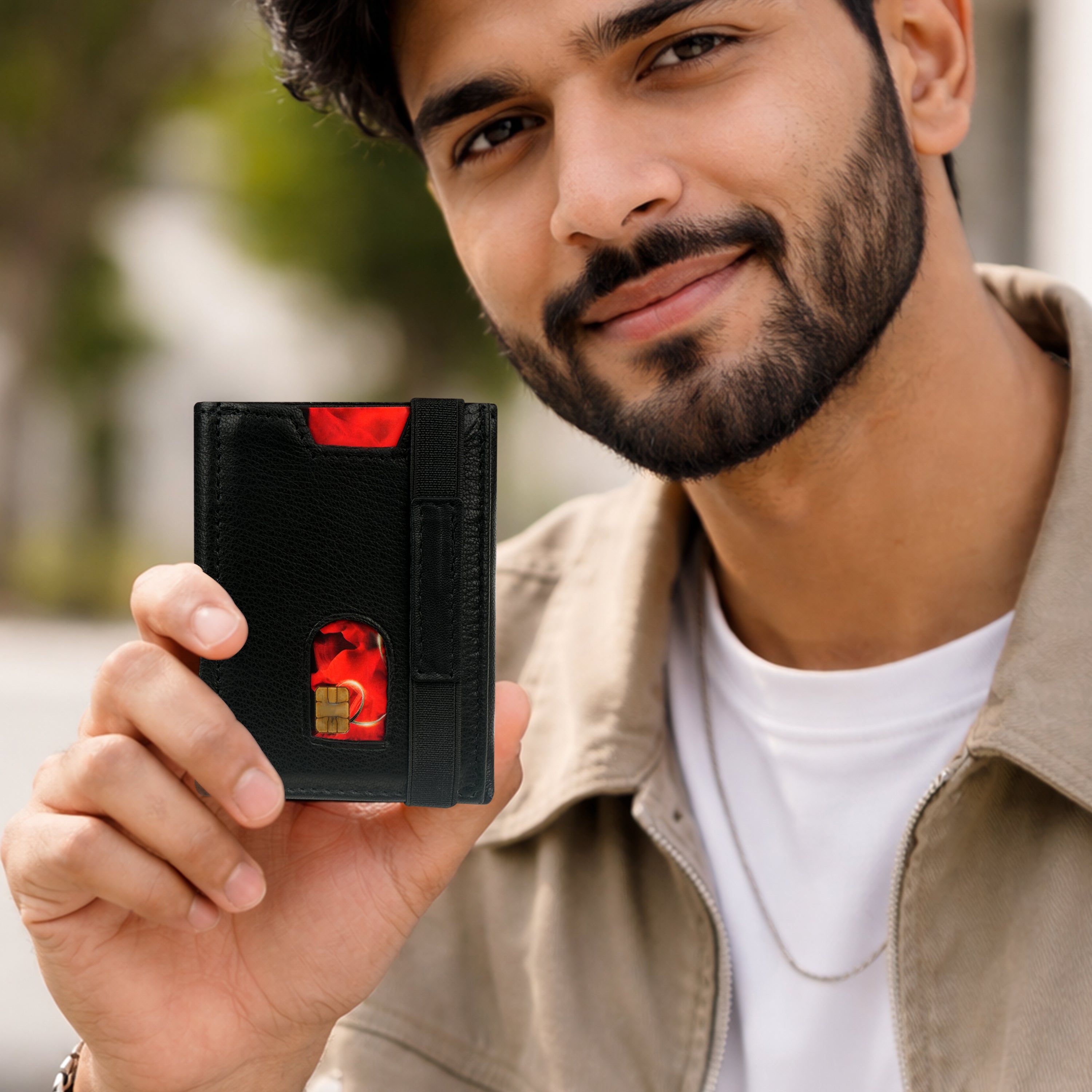 Secure Fold Genuine Leather Wallet Cardholder