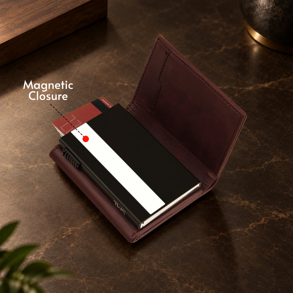 Guardian RFID Protection Wallet Card Holder - Wine