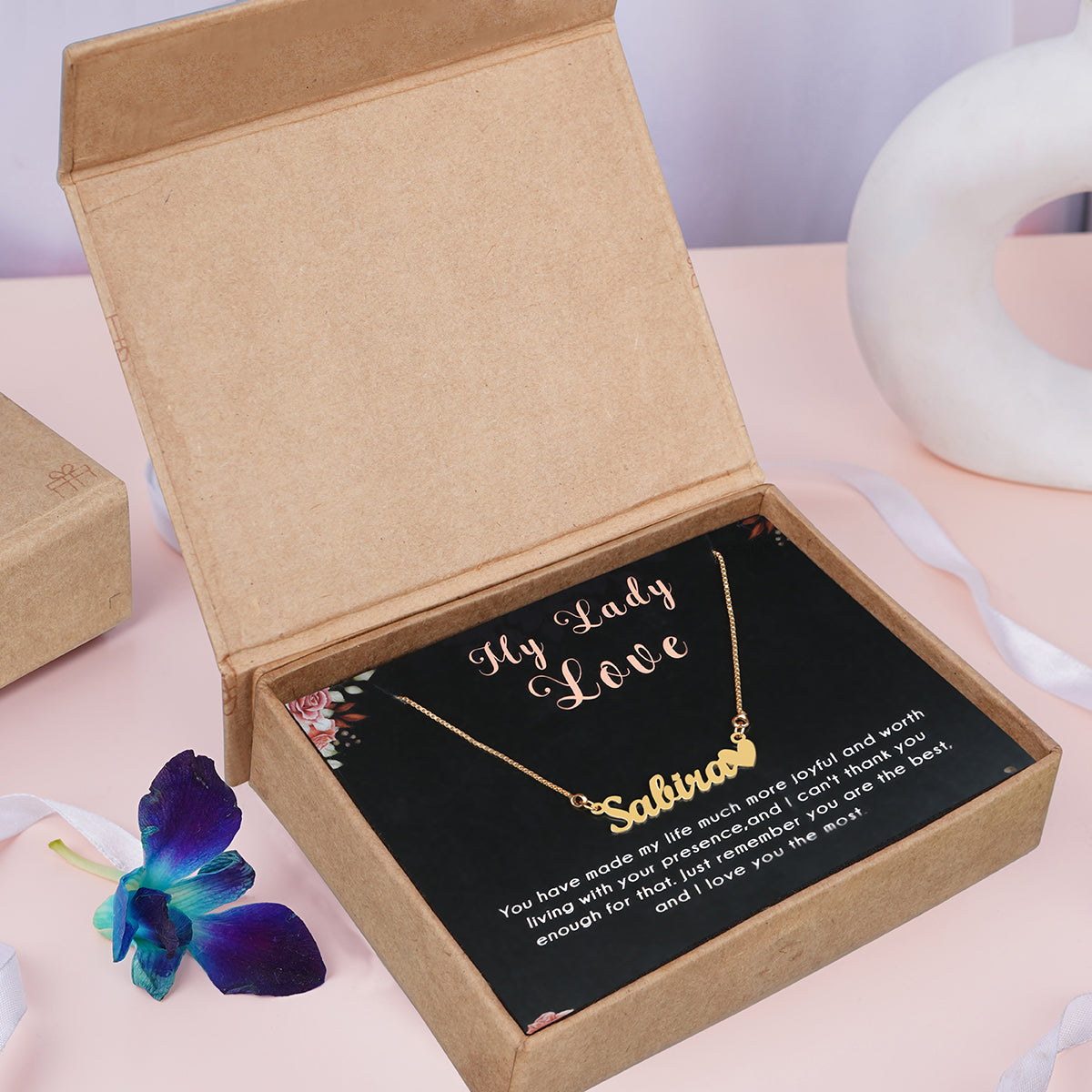 Small Heart Name Necklace