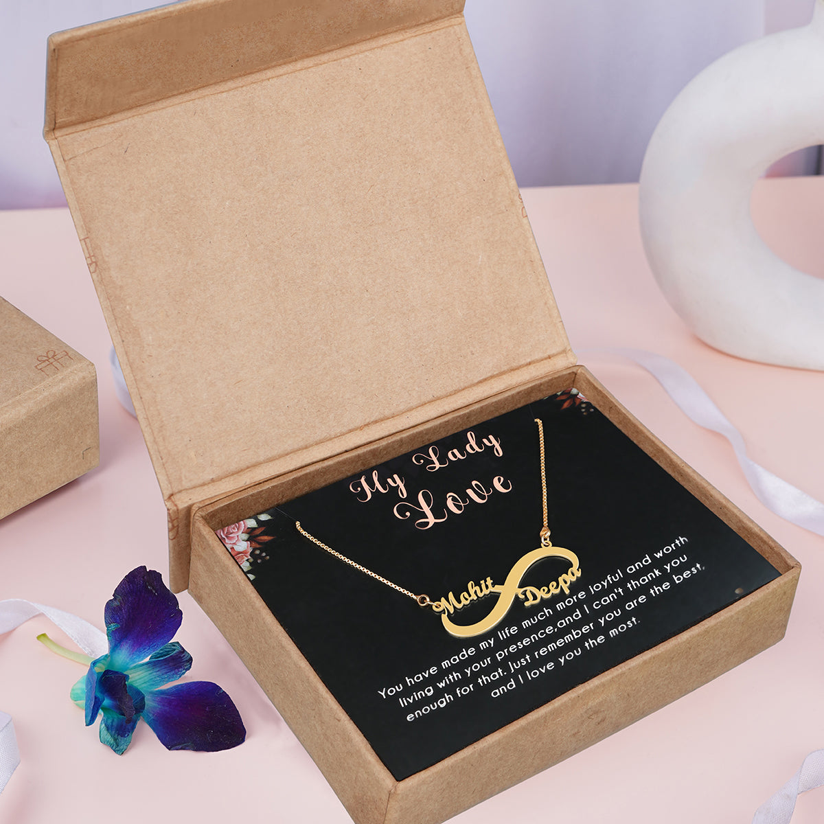 Dual Name Infinity Love Necklace