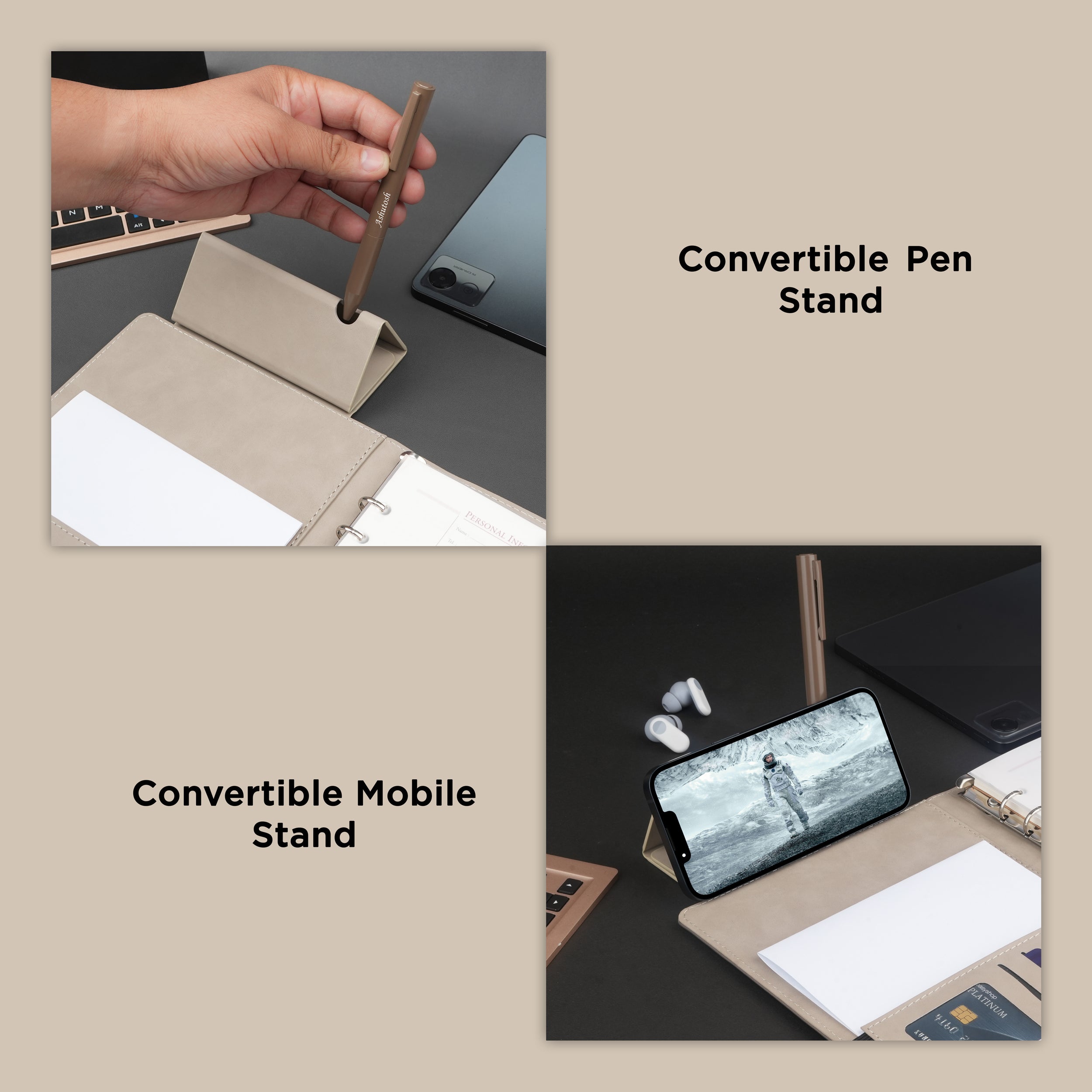 Personalized Power Scribe Diary & Pen Set With Inbuilt LED light & Wireless Charging