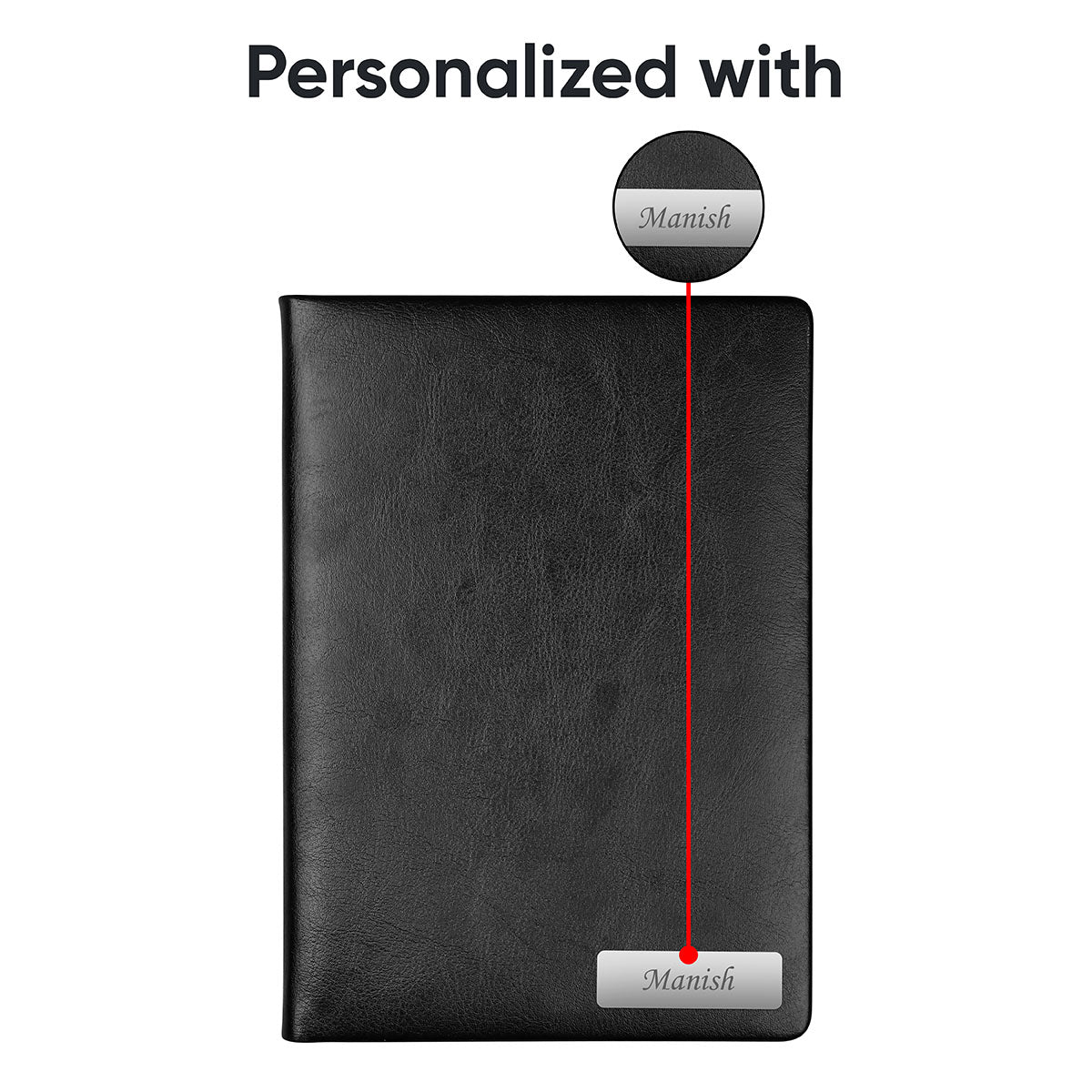 Personalized Premium Leatherette Diary With Name